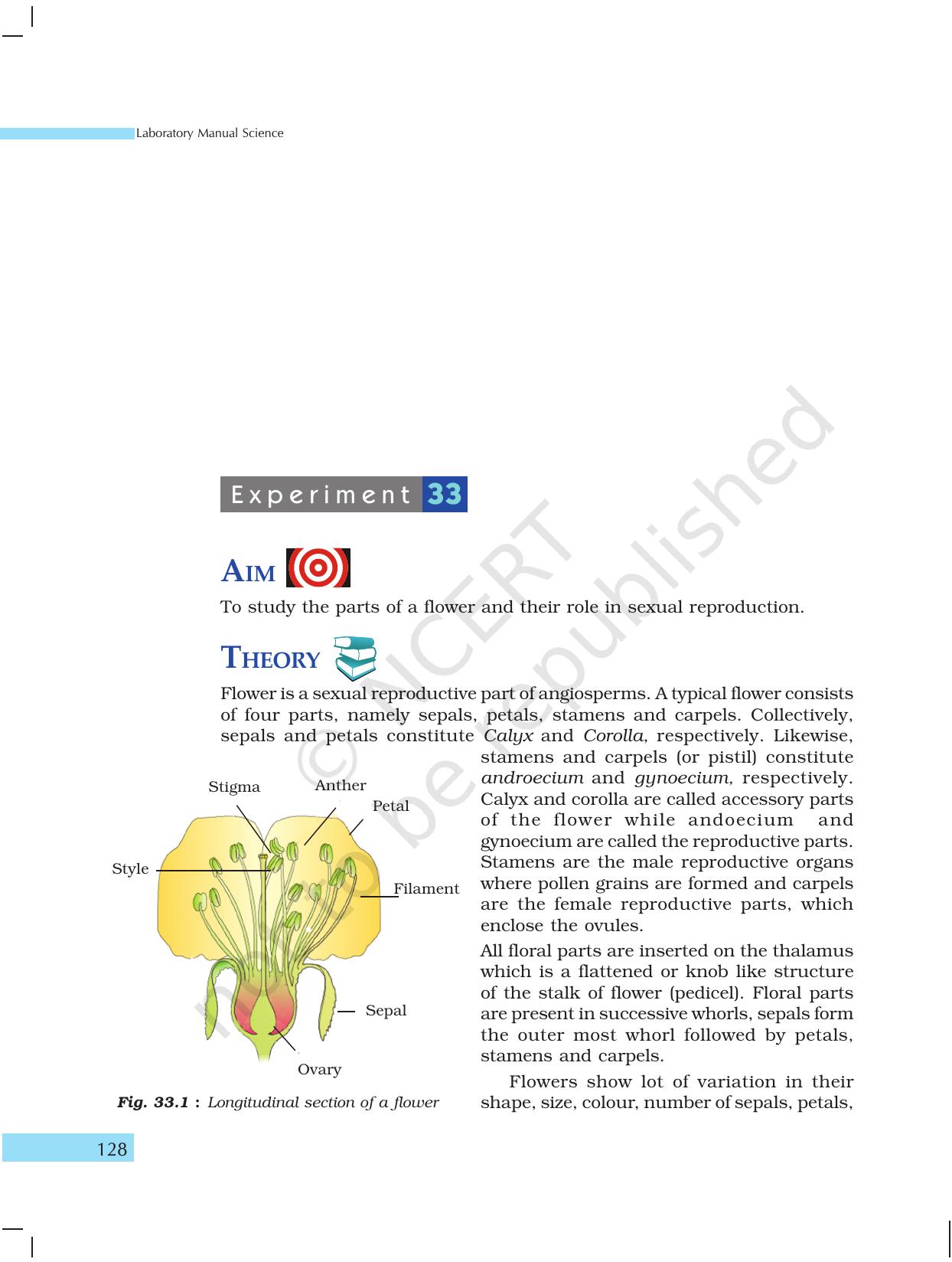 NCERT Laboratory Manuals for Class X Science - The World of Living - Page 36