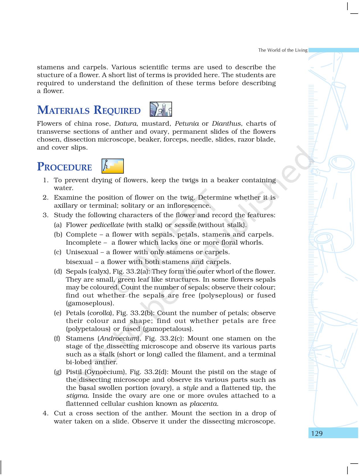 NCERT Laboratory Manuals for Class X Science - The World of Living - Page 37