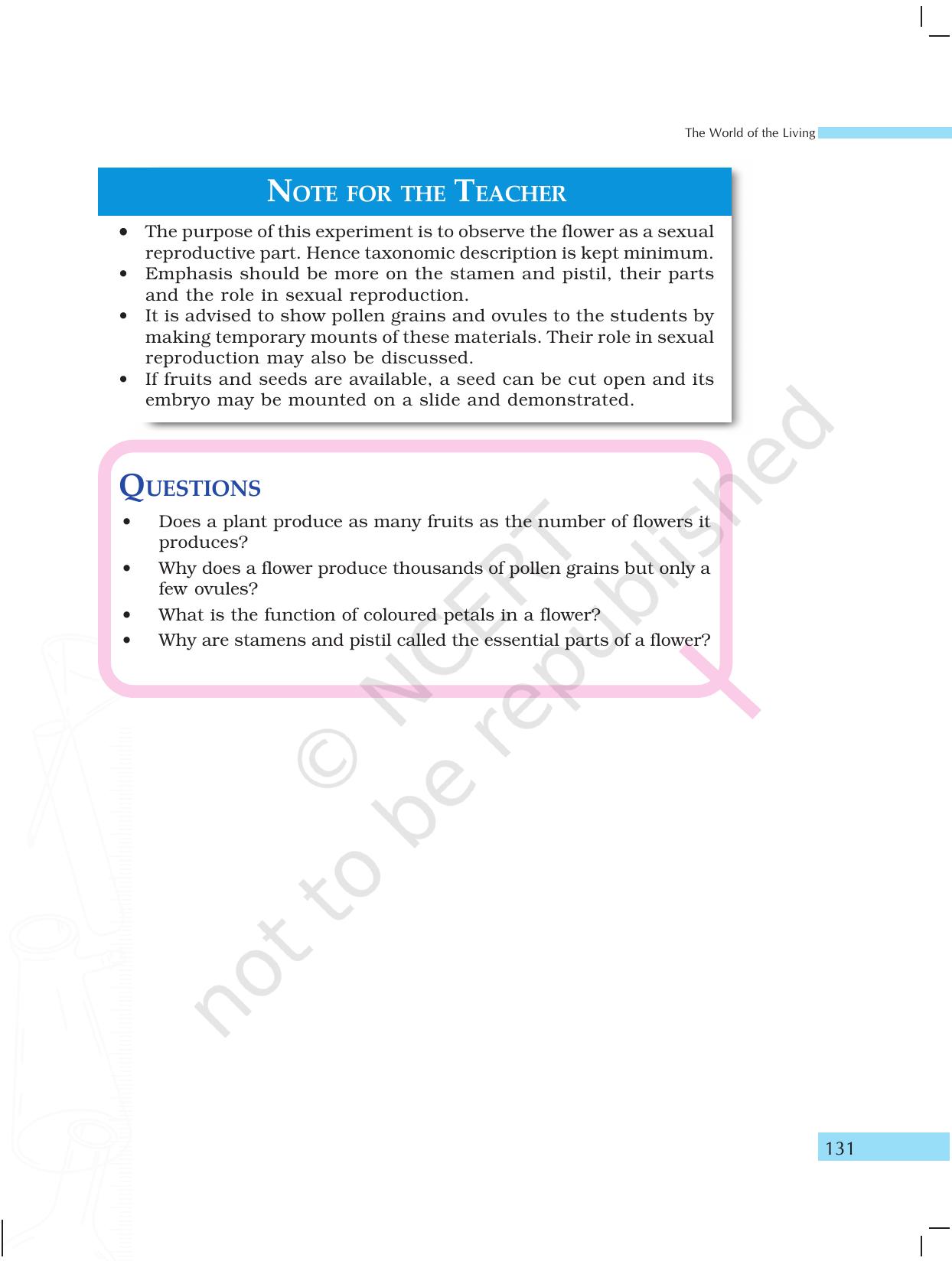 NCERT Laboratory Manuals for Class X Science - The World of Living - Page 39
