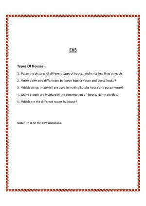 Revision Worksheets for Class 2 EVS Assignment 58