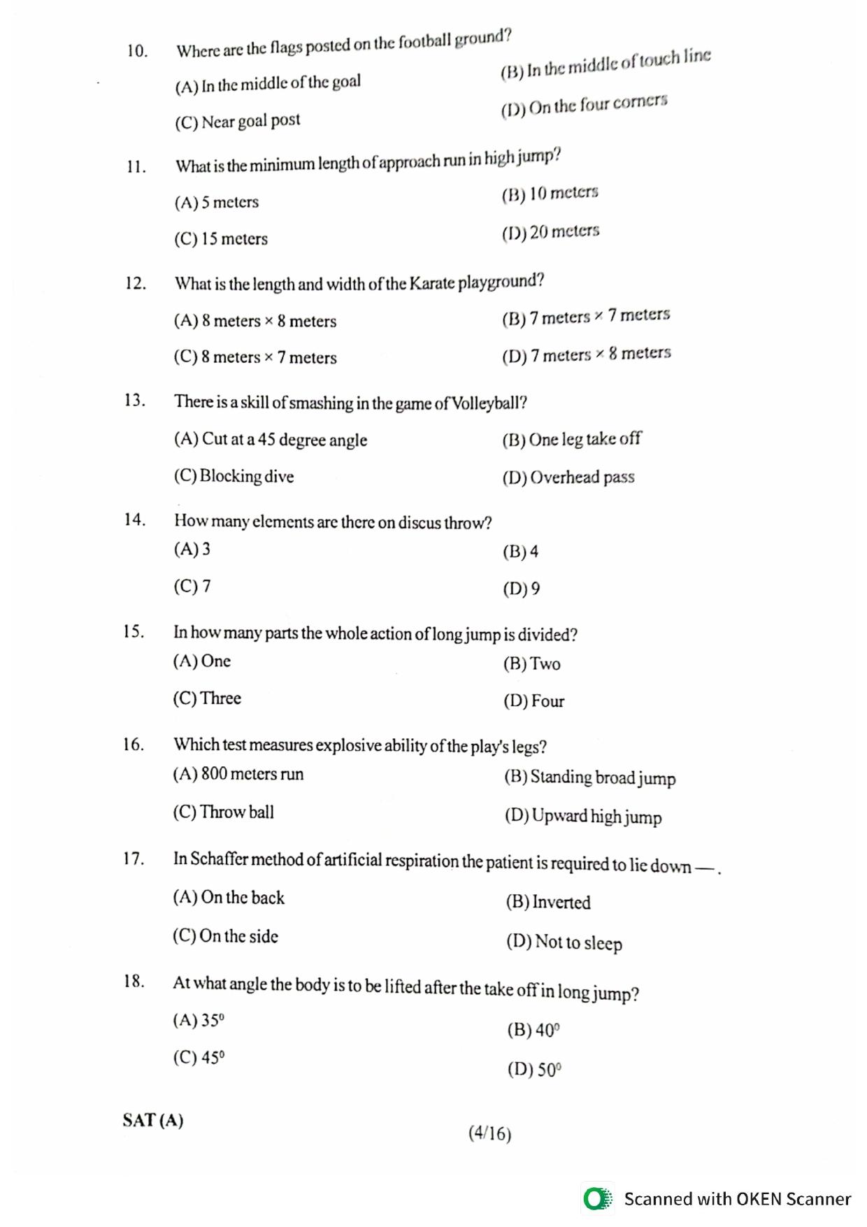 Gujarat NMMS 2023 SAT English Medium SET A Question Paper - Page 3