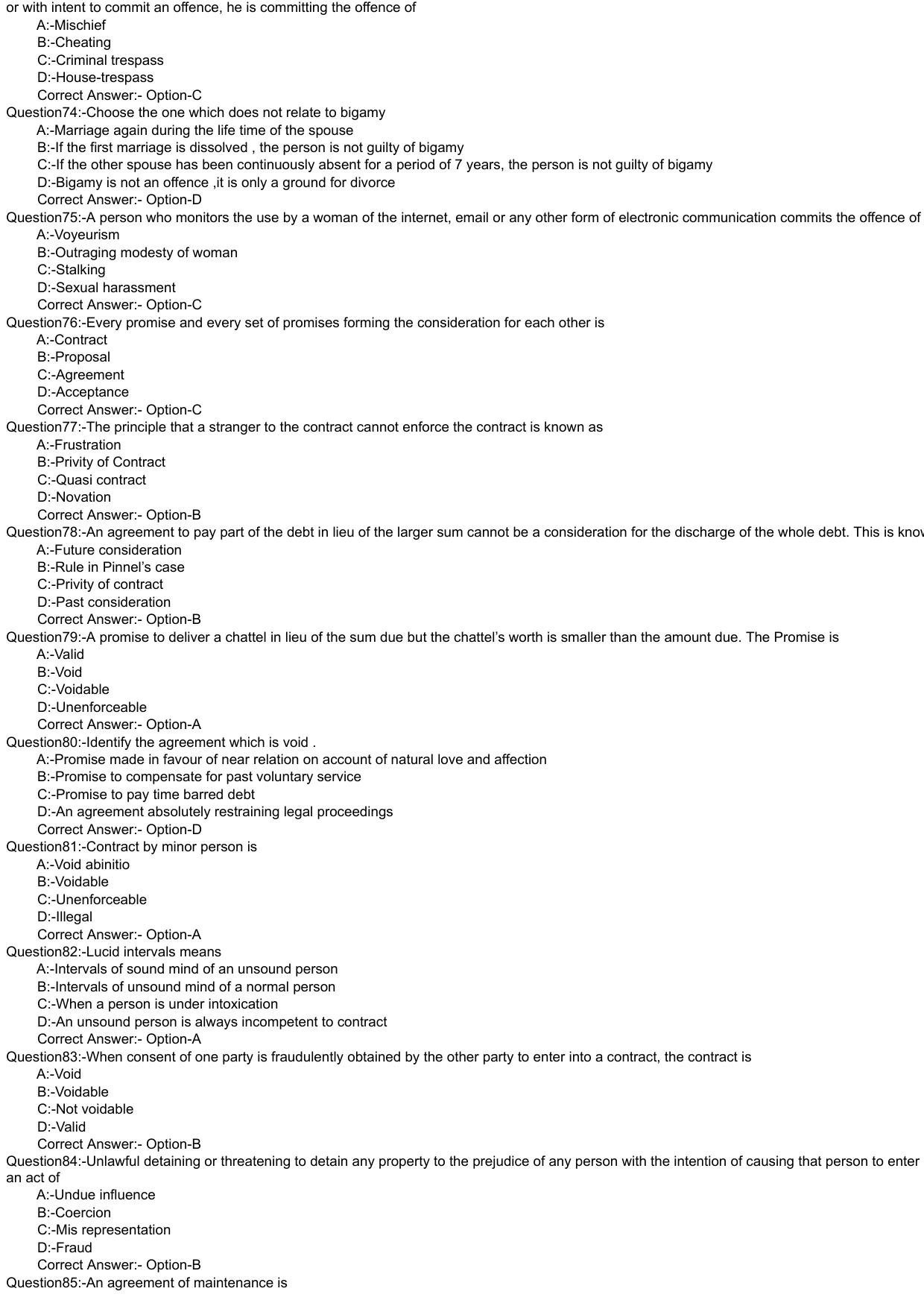 Kerala CEE LLM 2021 Question Paper With Answers - Page 7