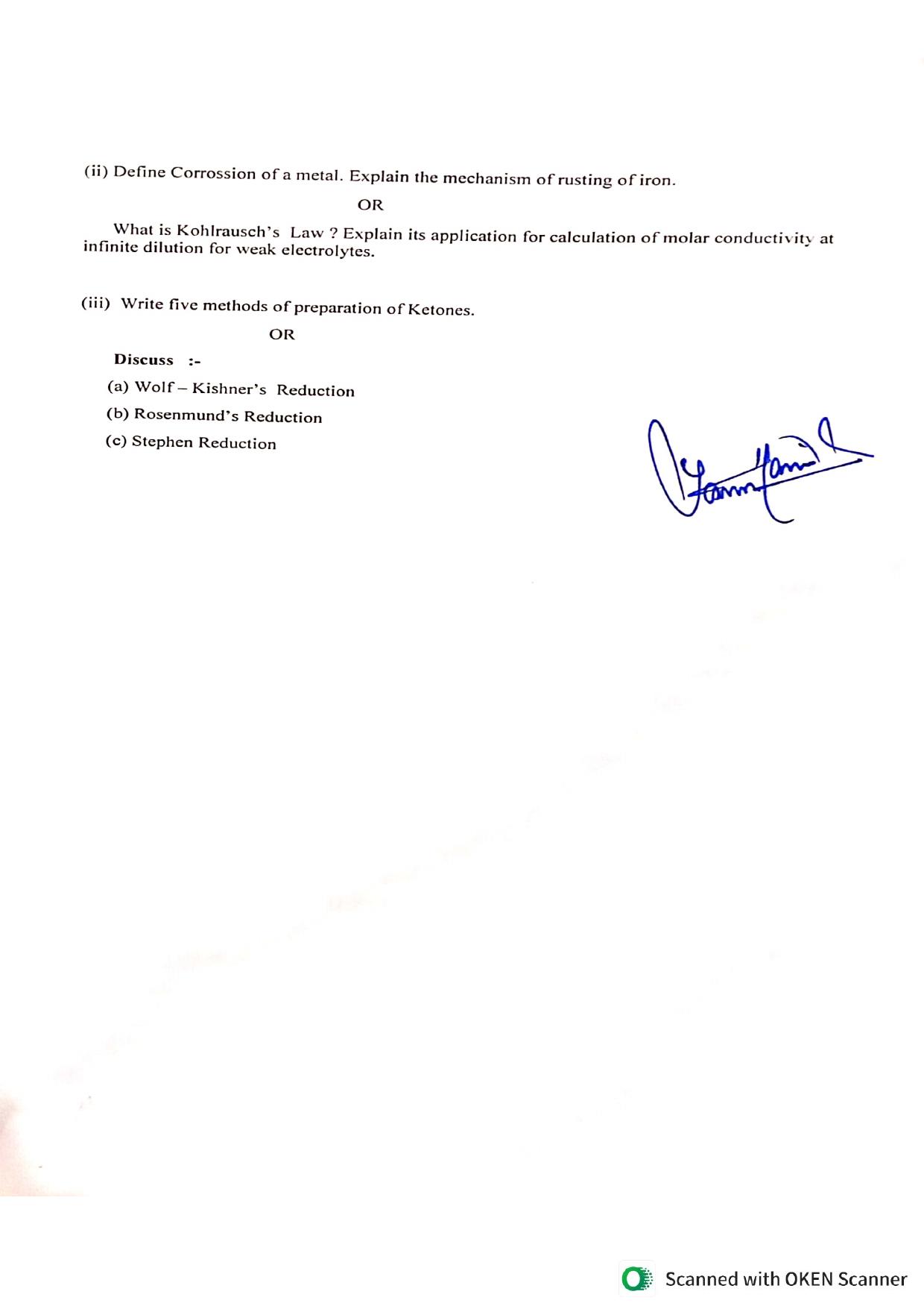 JKBOSE Class 12 Chemistry Model Question Paper - Page 4
