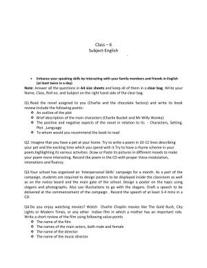 CBSE Worksheets for Class 6 English Assignment 1