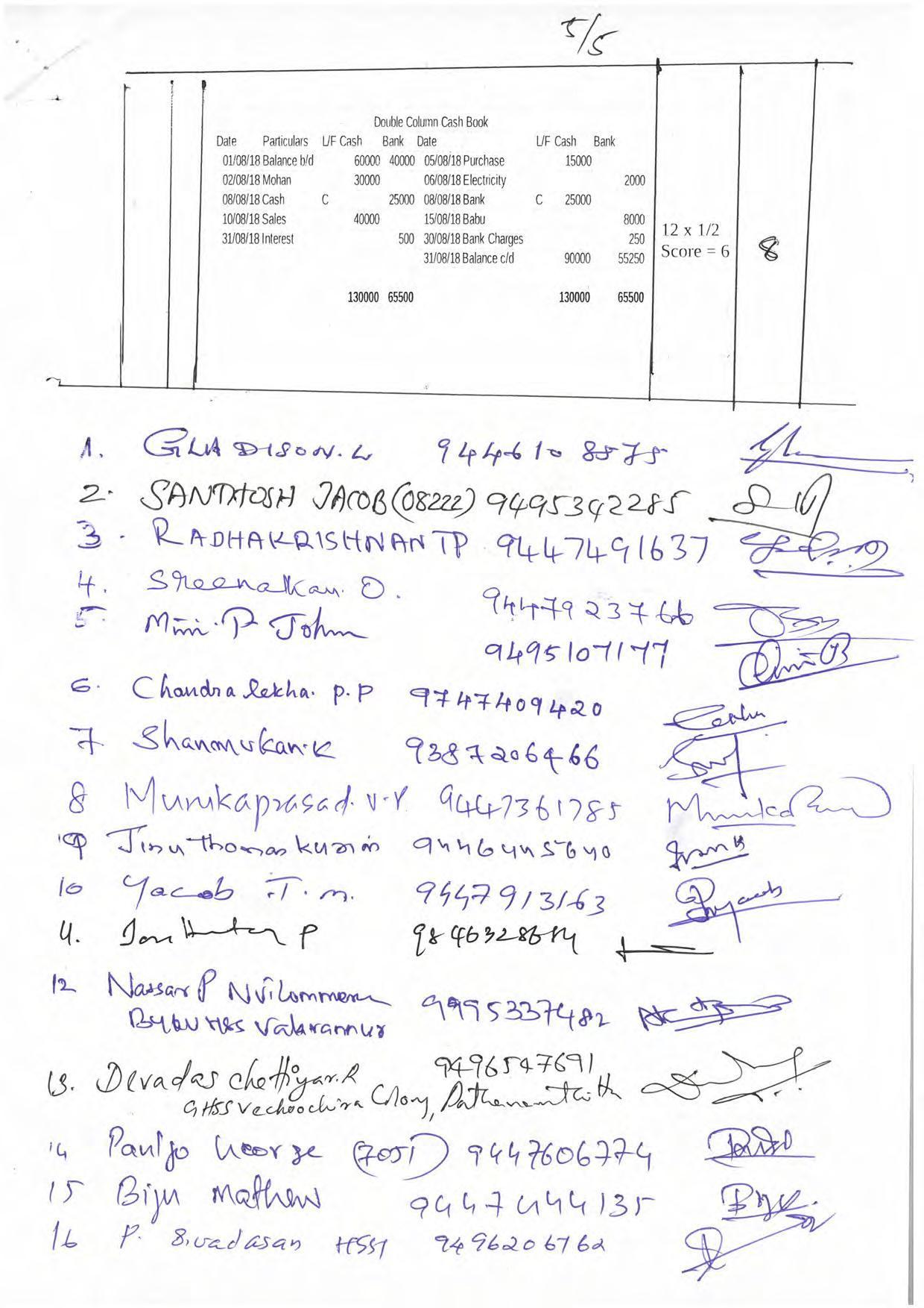 Kerala Plus One 2019  ACCOUNTANCY WITH CA Answer Key - Page 5