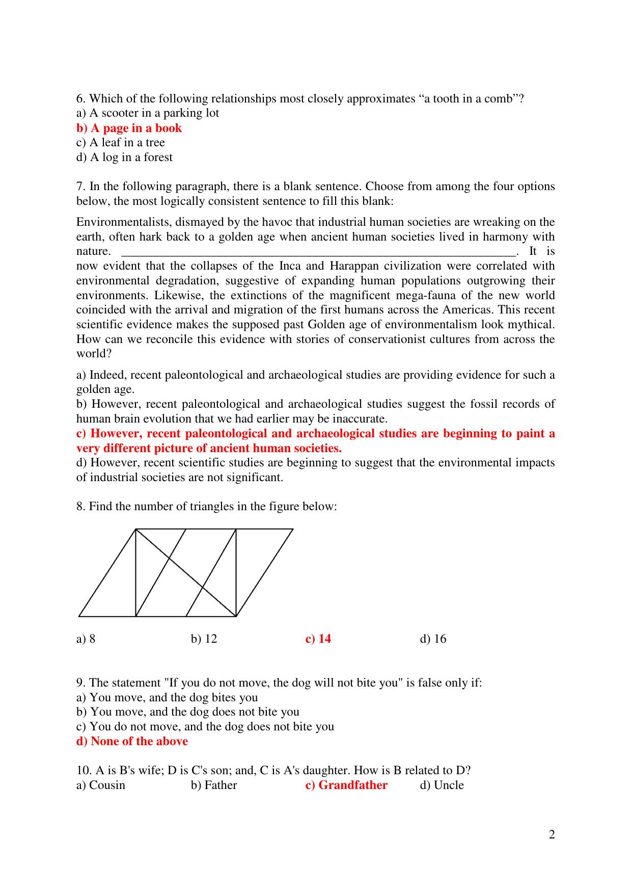 JGEEBILS Wildlife Biology & Conservation Question Paper 2018 - Page 2