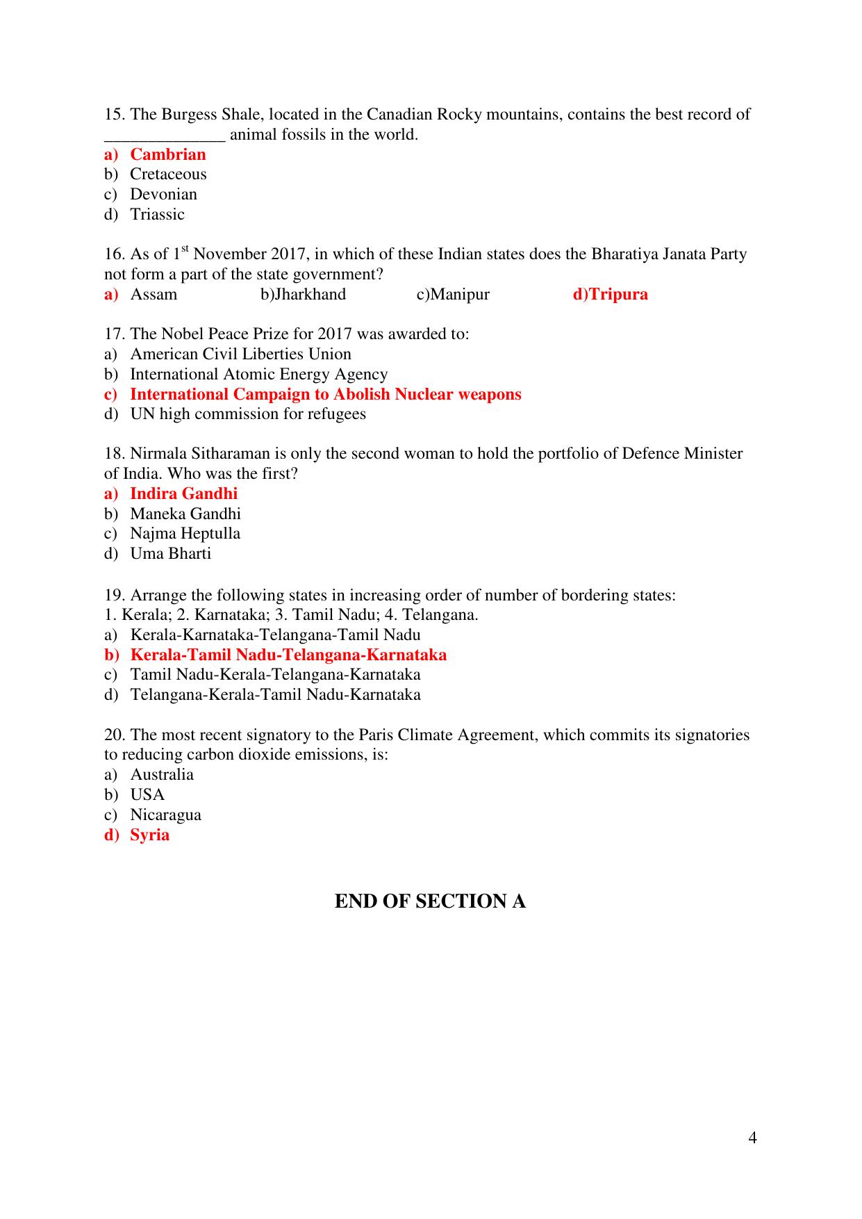 JGEEBILS Wildlife Biology & Conservation Question Paper 2018 - Page 4