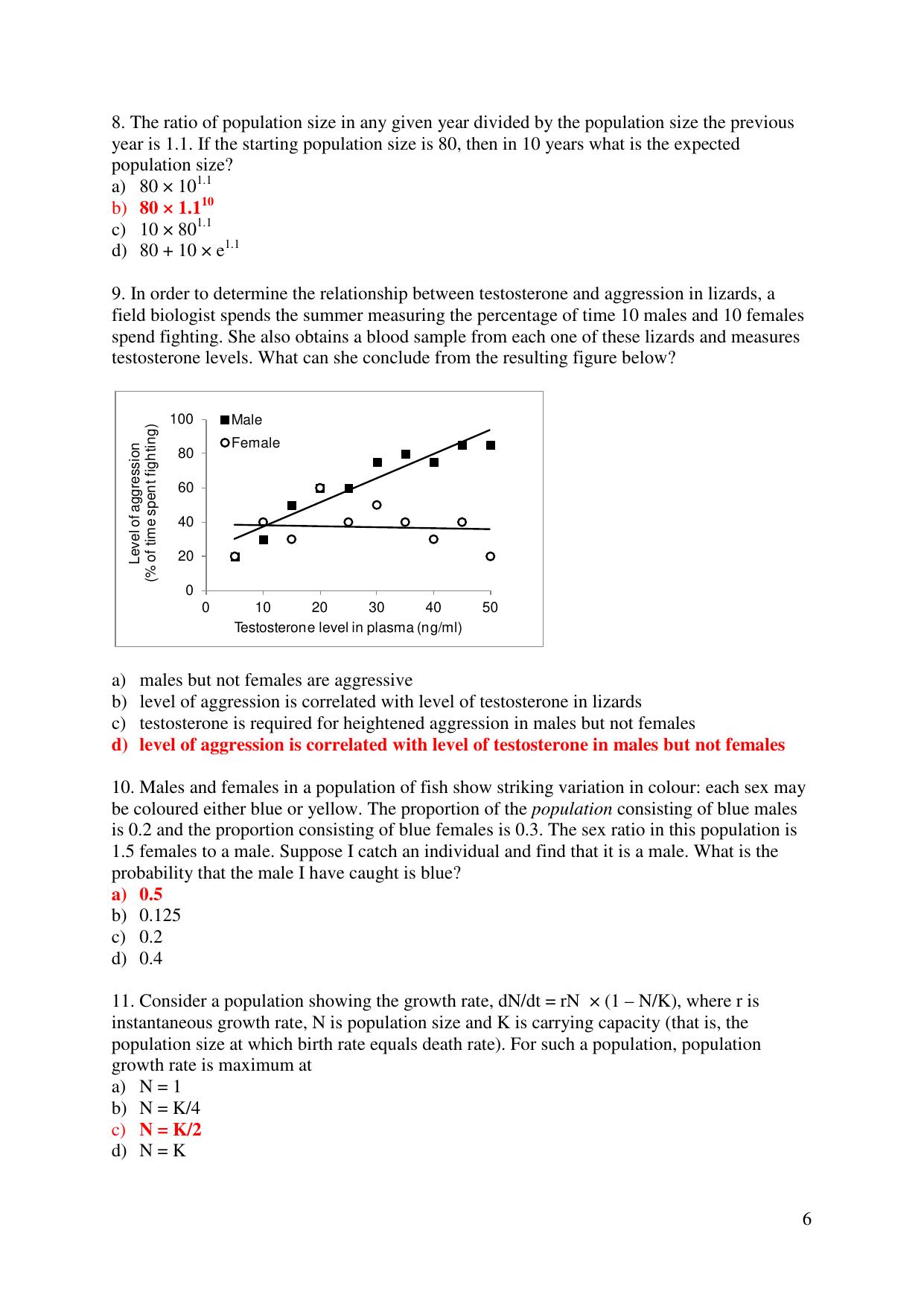 JGEEBILS Wildlife Biology & Conservation Question Paper 2018 - Page 6