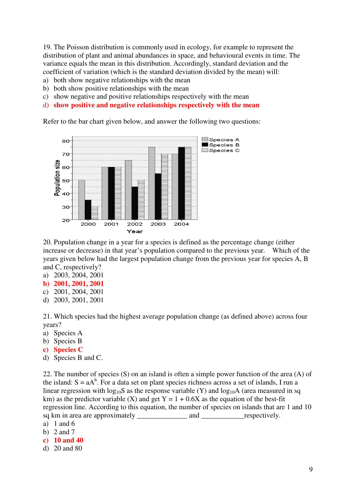 JGEEBILS Wildlife Biology & Conservation Question Paper 2018 - Page 9