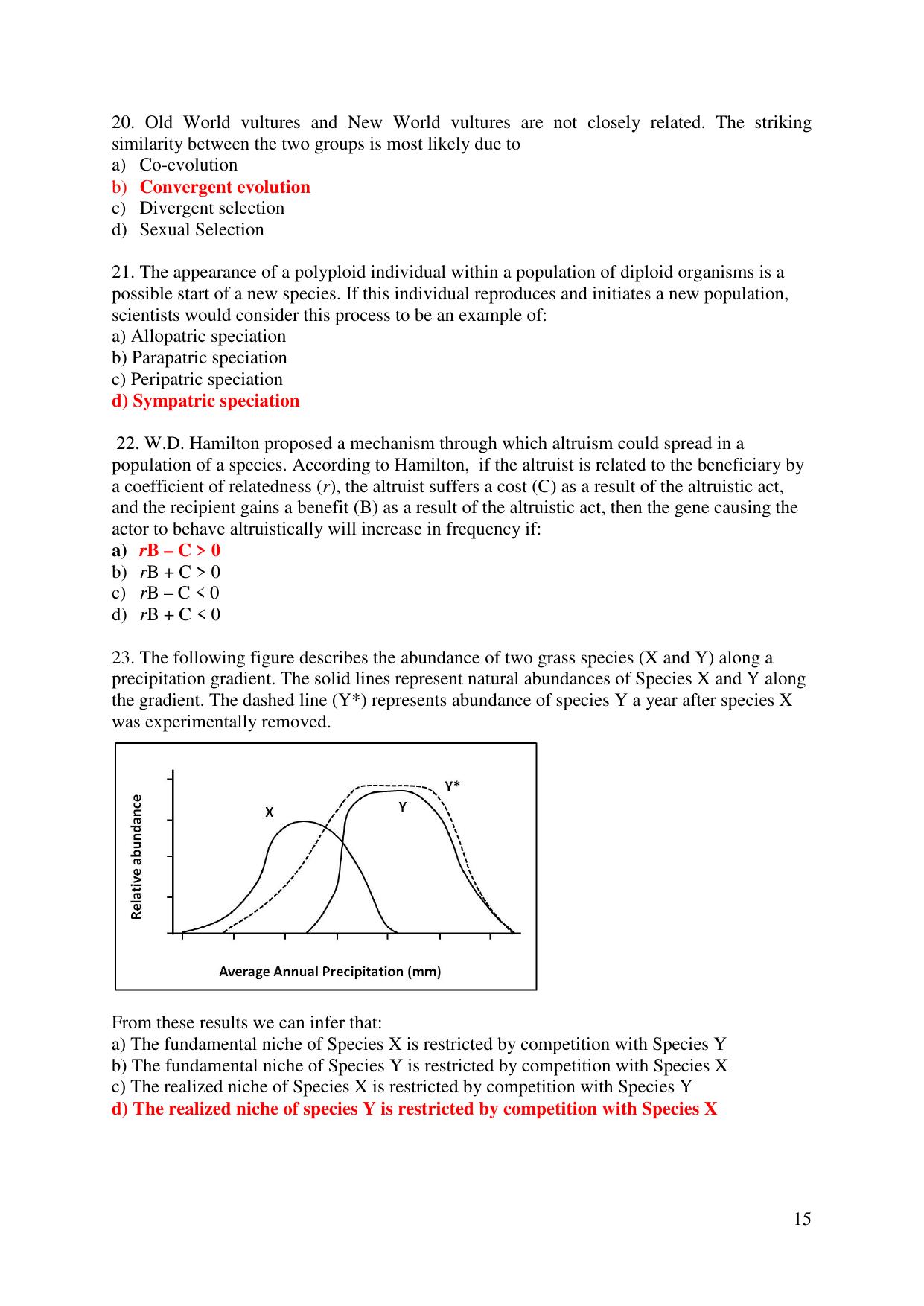 JGEEBILS Wildlife Biology & Conservation Question Paper 2018 - Page 15