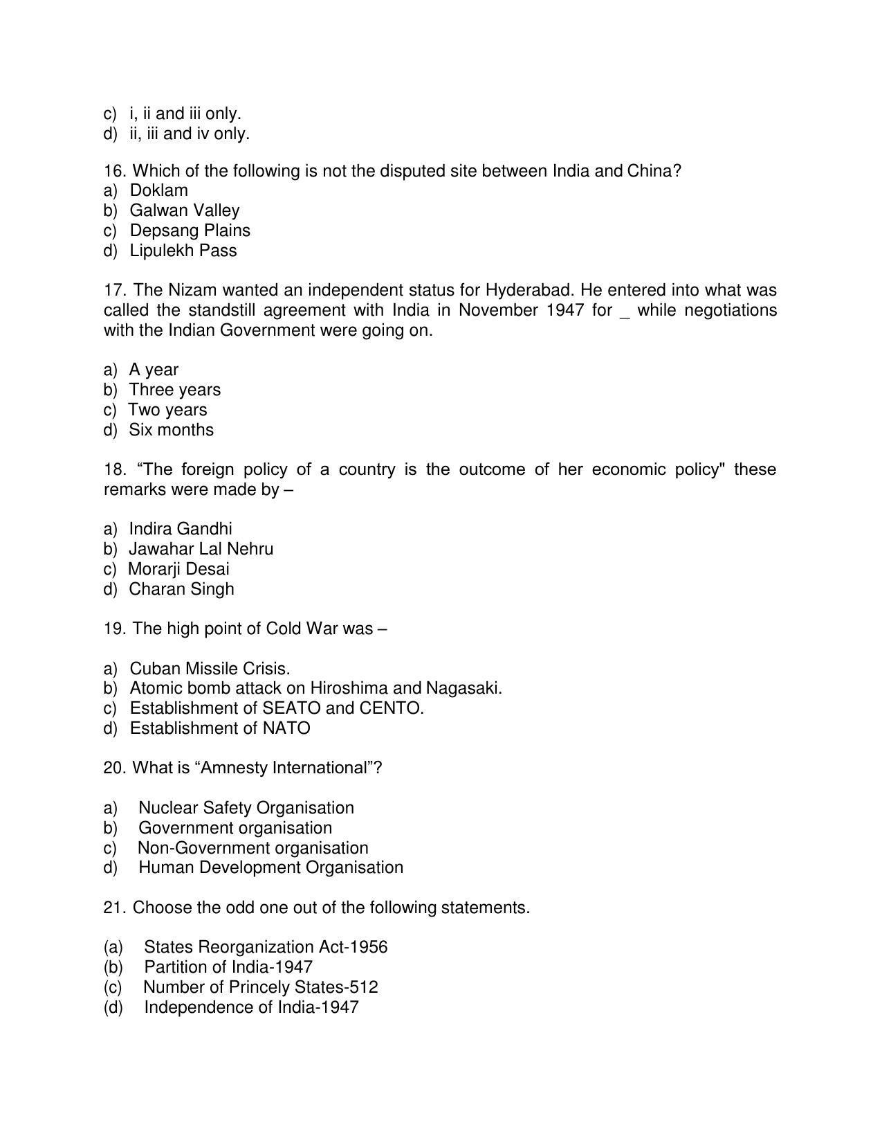 CBSE Class 12th Political Science Sample Question Paper 2021-22 - Page 4