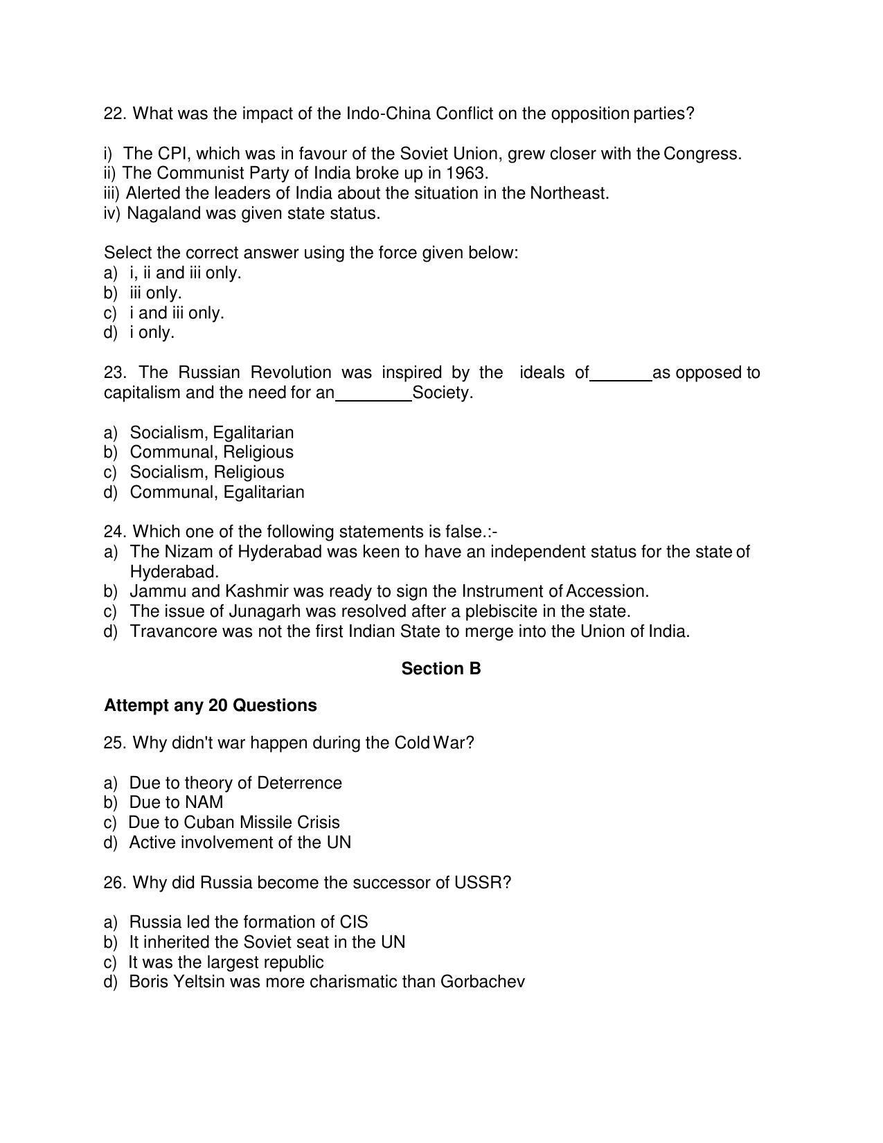 CBSE Class 12th Political Science Sample Question Paper 2021-22 - Page 5