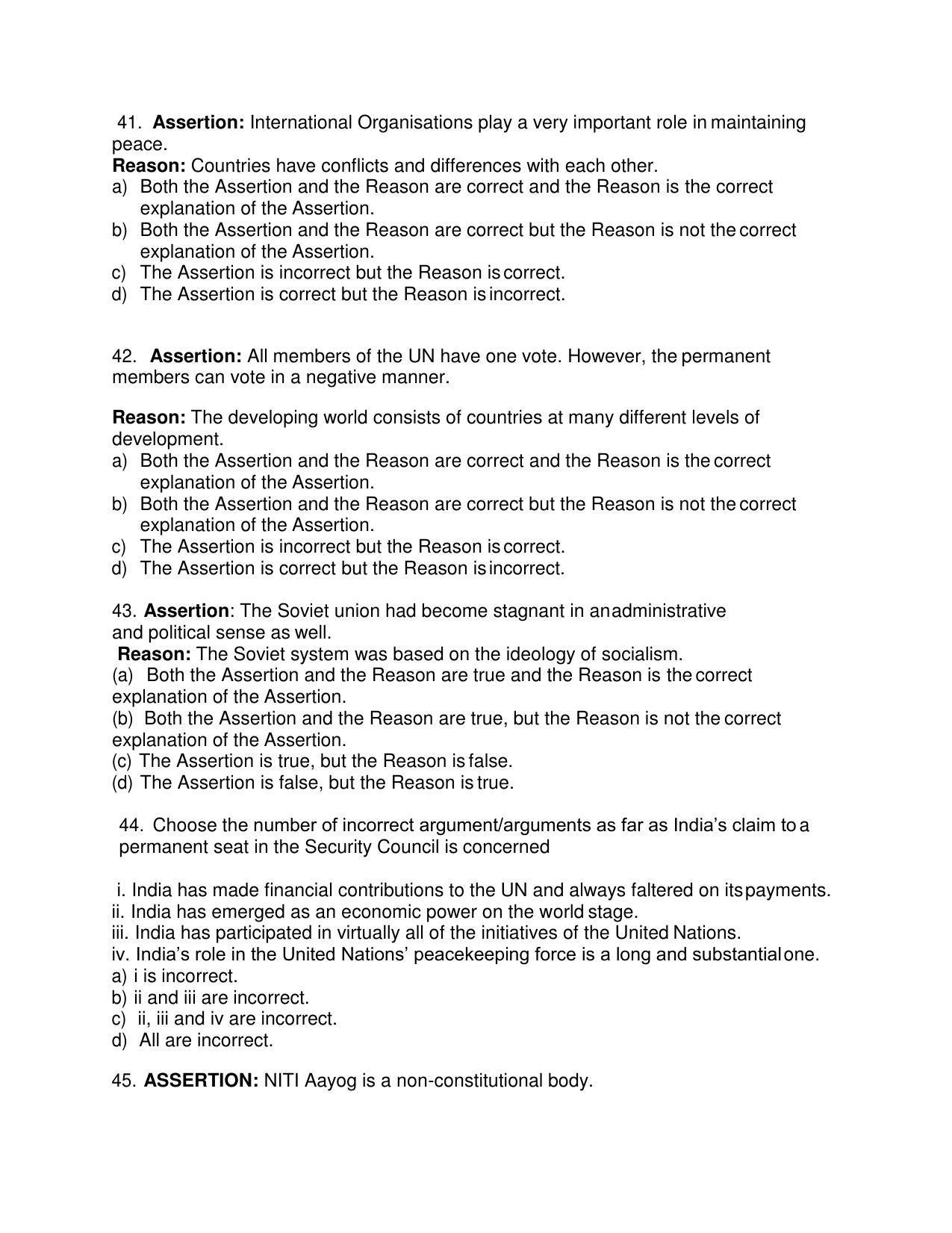 CBSE Class 12th Political Science Sample Question Paper 2021-22 - Page 9