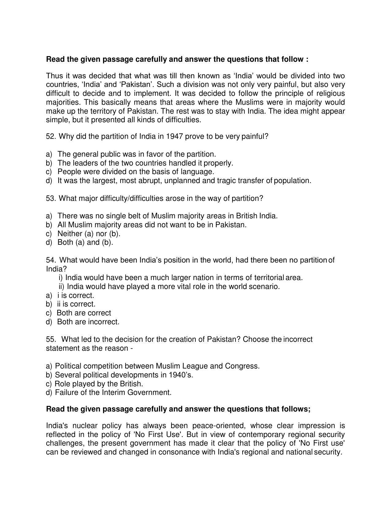 CBSE Class 12th Political Science Sample Question Paper 2021-22 - Page 13