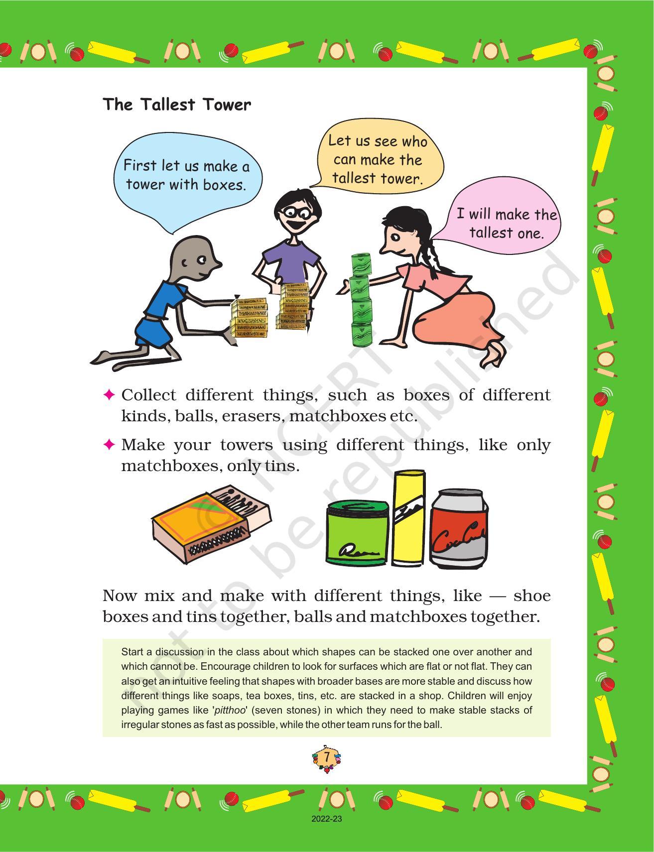 NCERT Book for Class 2 Maths Chapter 1-What is Long, What is Round? - Page 7