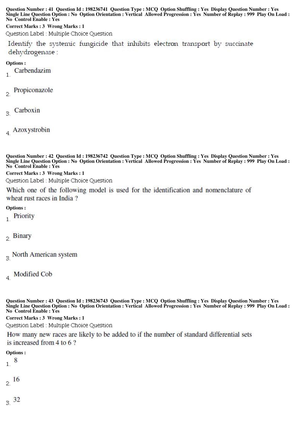 BHU RET Myco Plant Path 2019 Question Paper  - Page 16
