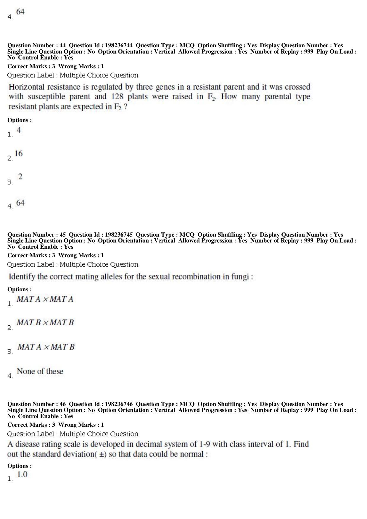BHU RET Myco Plant Path 2019 Question Paper  - Page 17