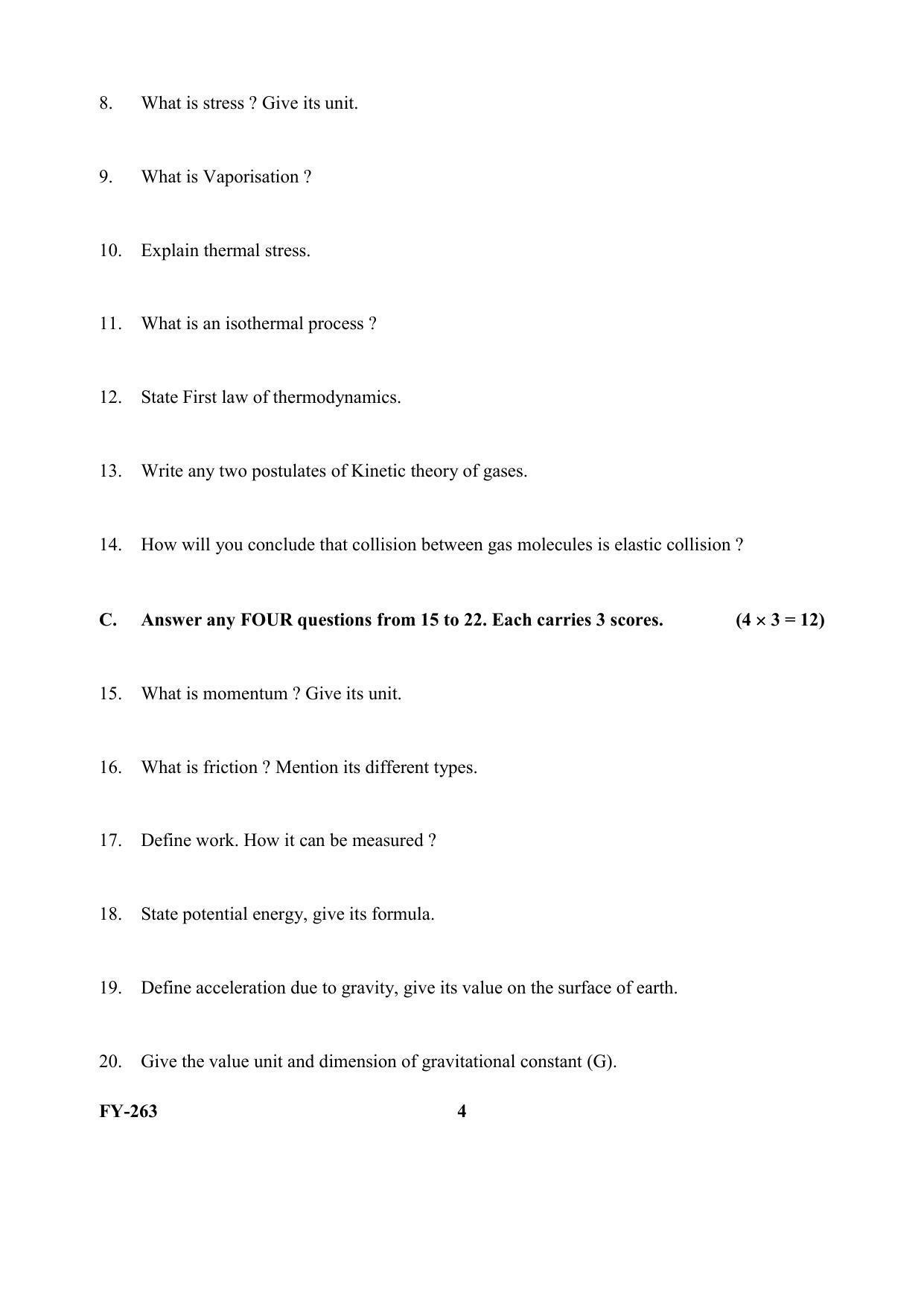 Kerala Plus One (Class 11th) Physics (Hearing Impaired) Question Paper 2021 - Page 4