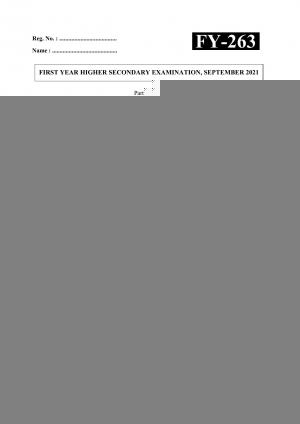 Kerala Plus One (Class 11th) Physics (Hearing Impaired) Question Paper 2021