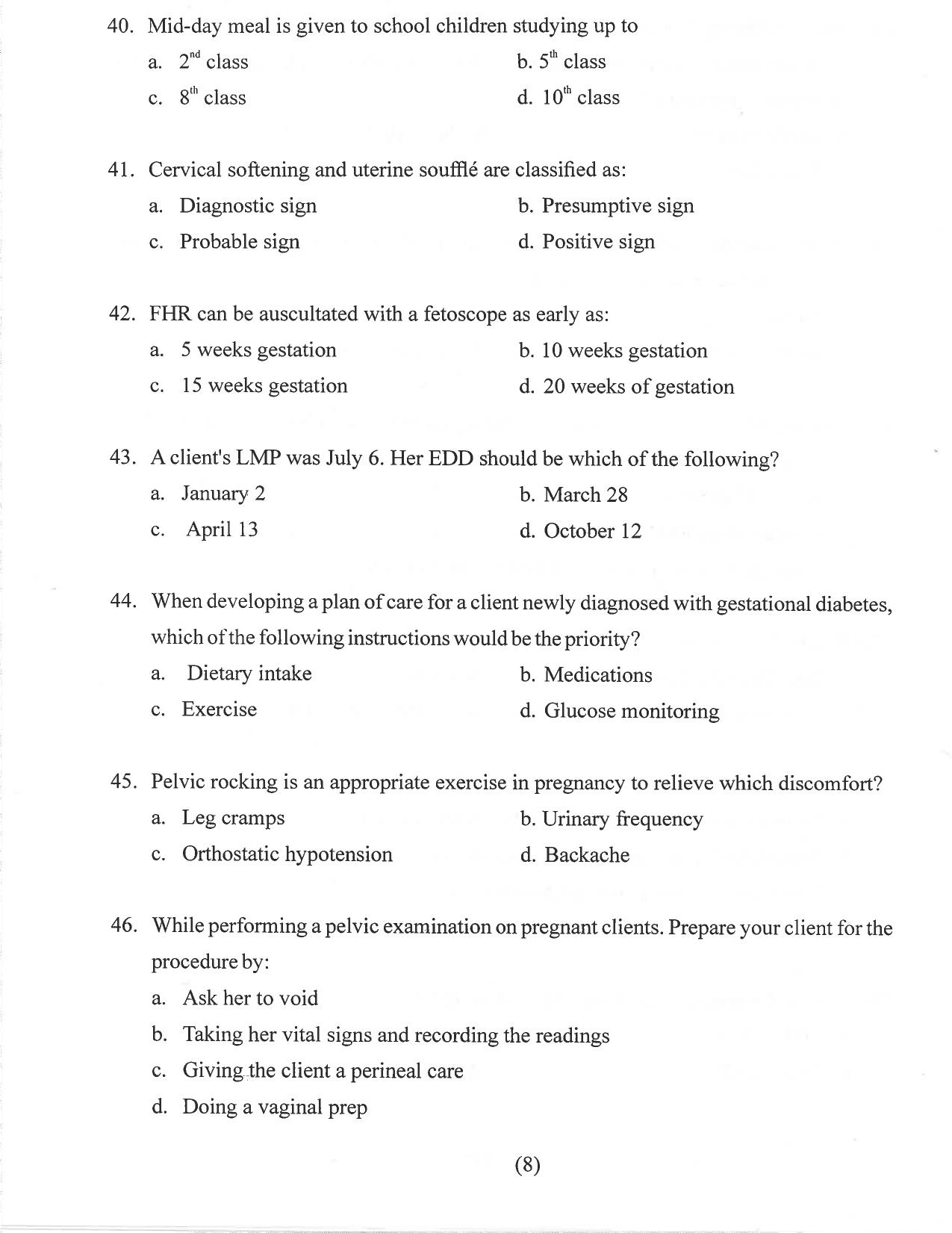 HP M.Sc. Nursing 2021 Question Paper Answer Key - Page 5