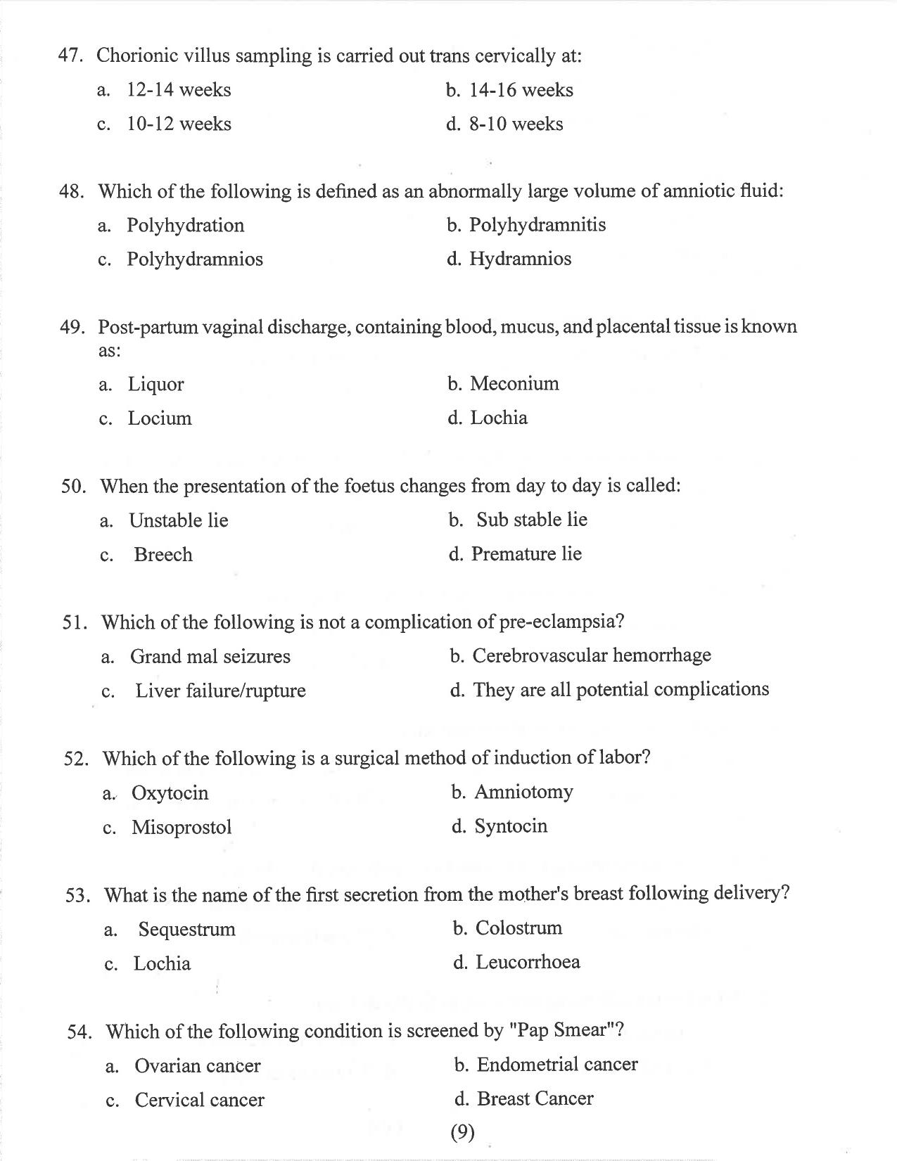 HP M.Sc. Nursing 2021 Question Paper Answer Key - Page 6