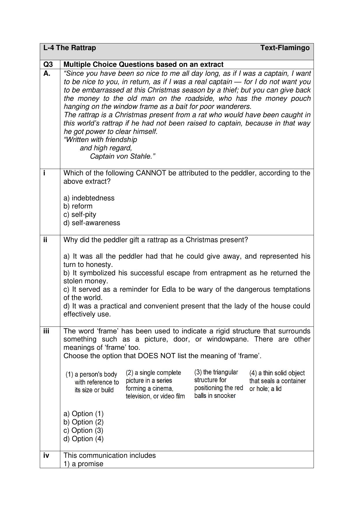 CBSE Class XII English Core Question Bank - Page 16