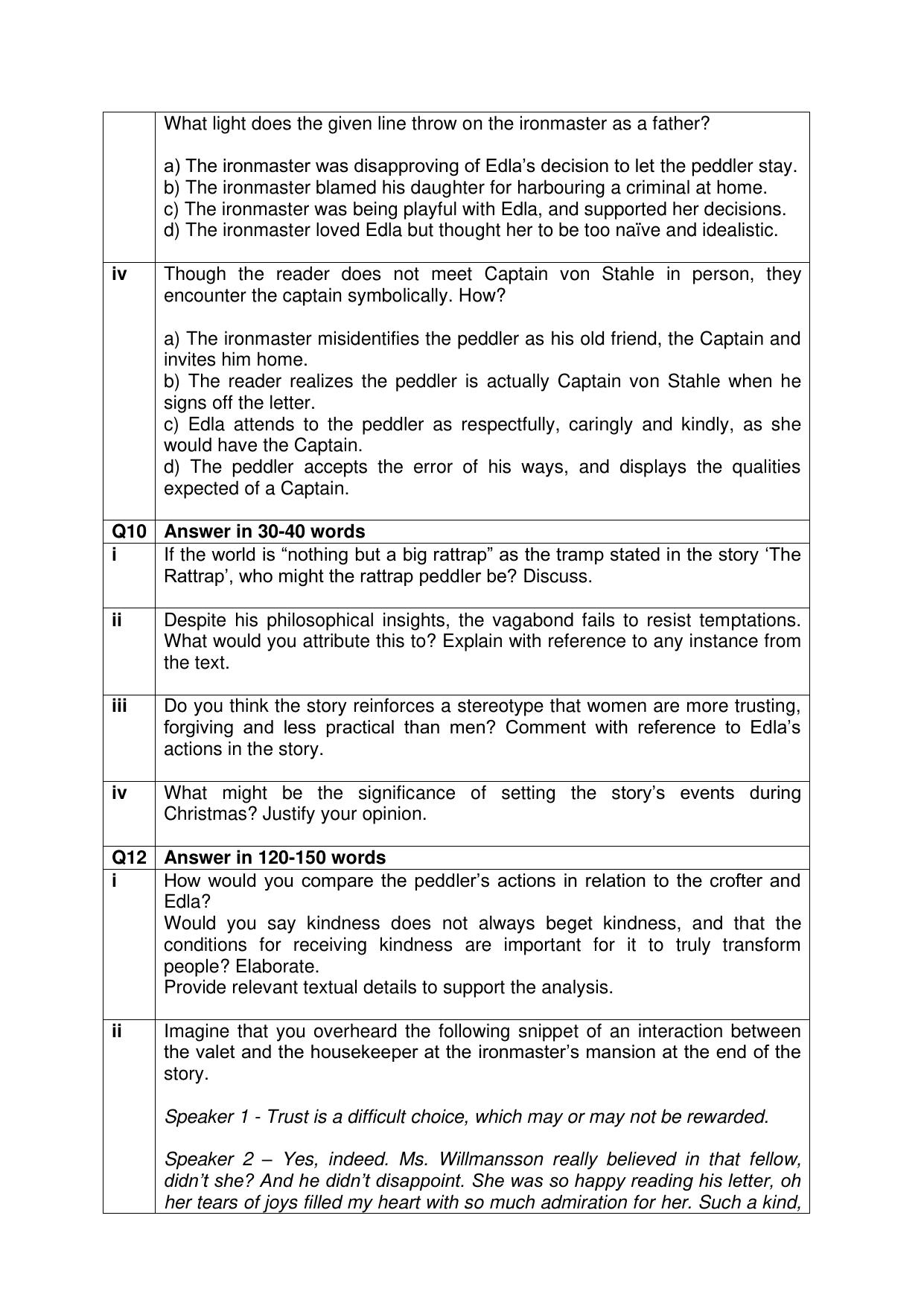 CBSE Class XII English Core Question Bank - Page 19
