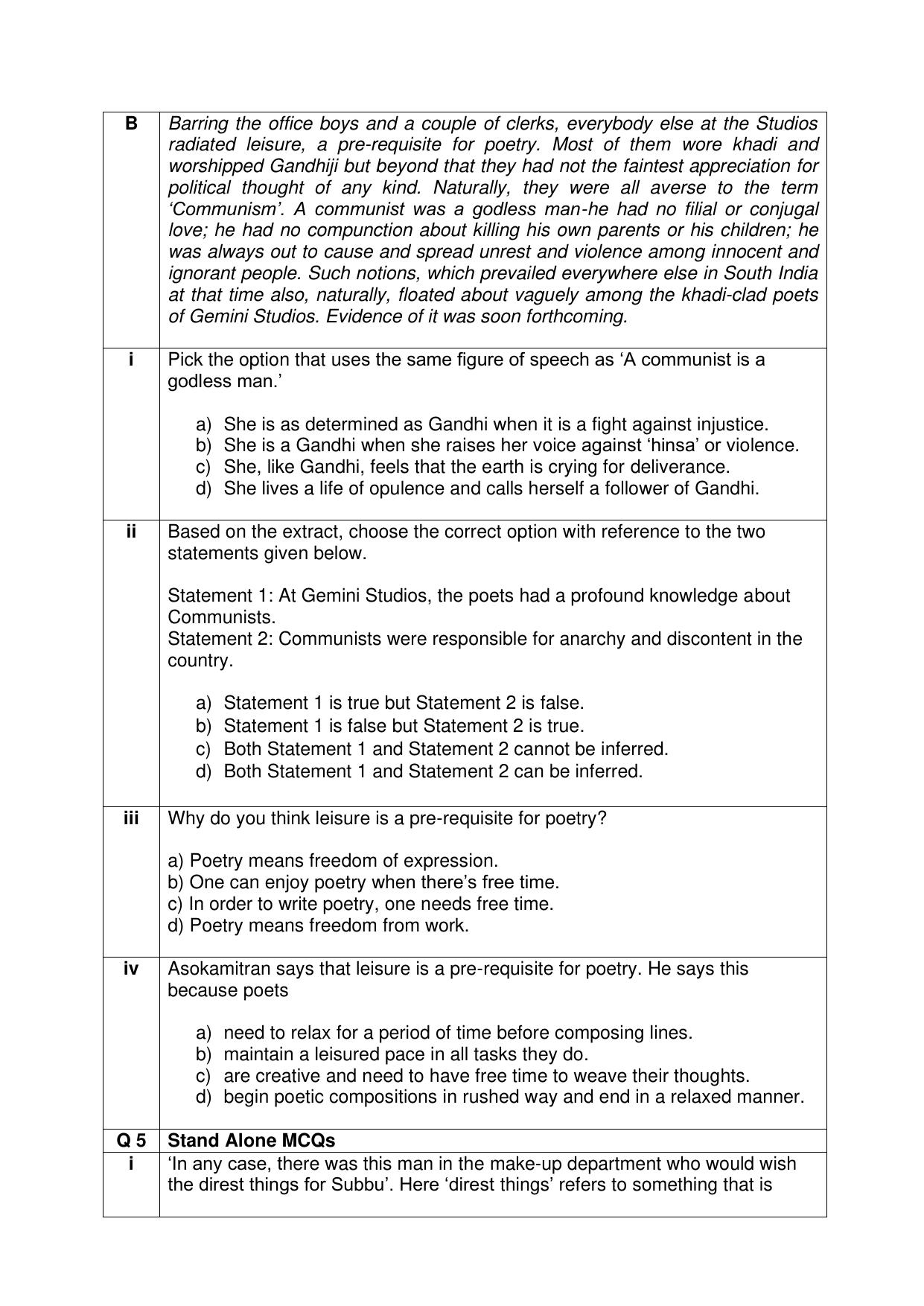 CBSE Class XII English Core Question Bank - Page 26