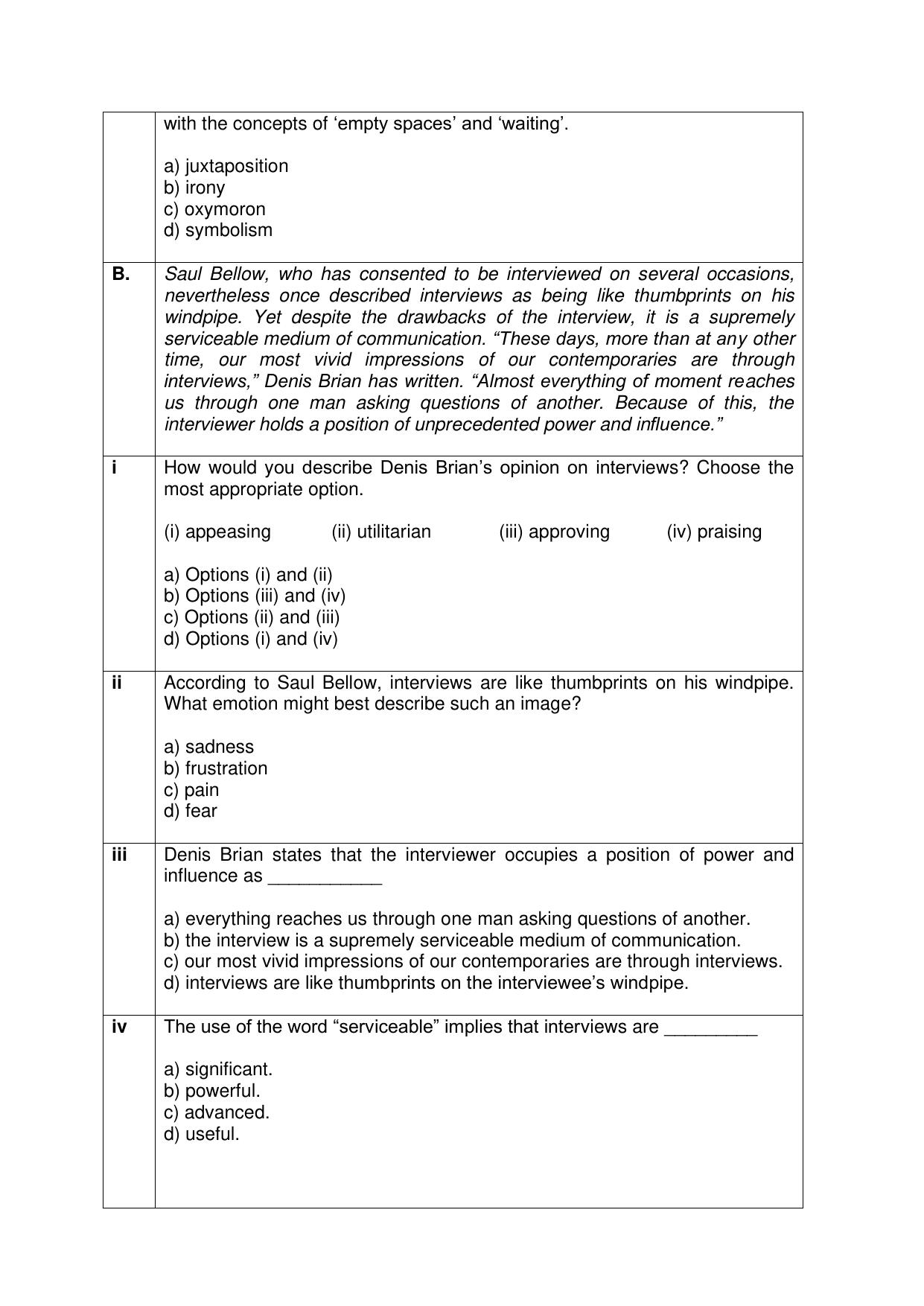 CBSE Class XII English Core Question Bank - Page 30