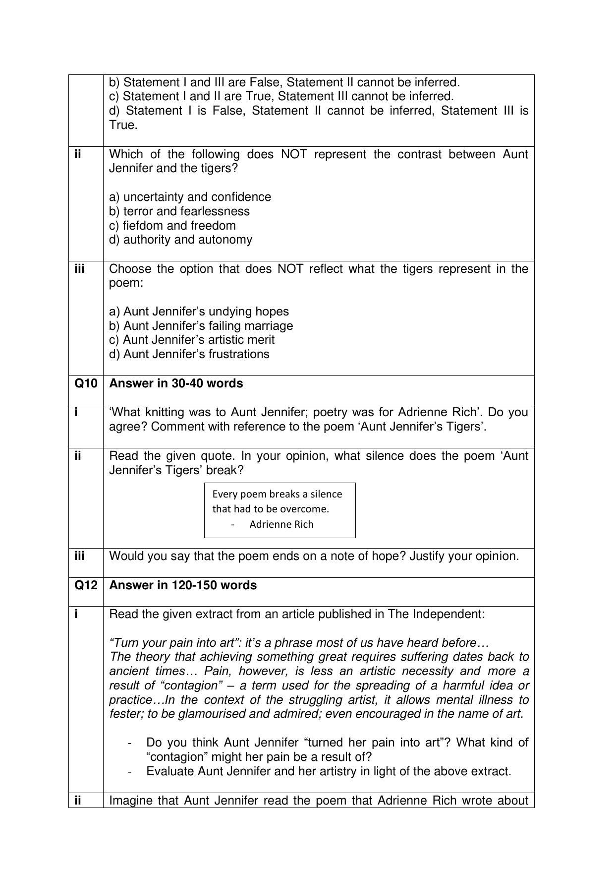 CBSE Class XII English Core Question Bank - Page 63