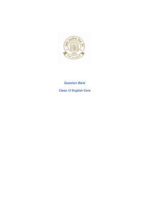 CBSE Class XII English Core Question Bank