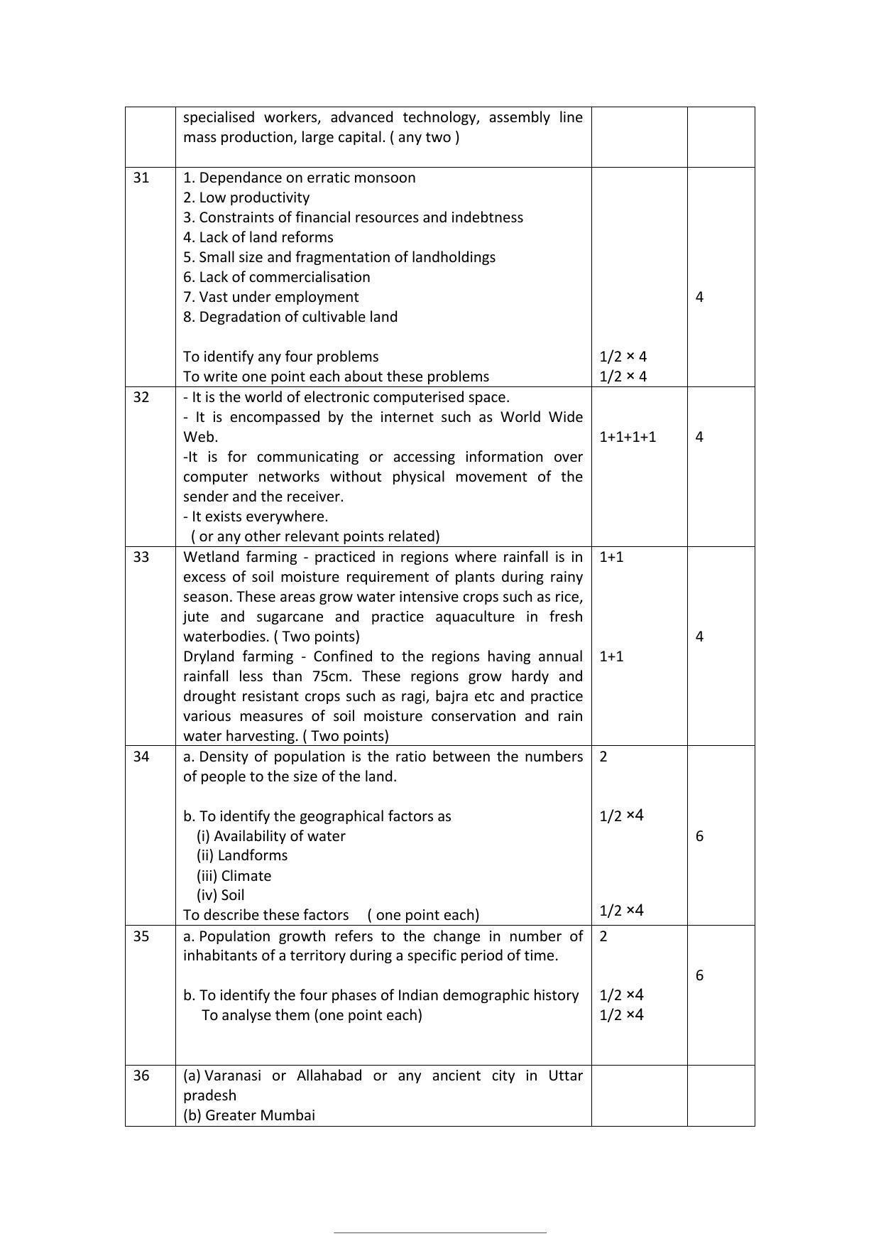Kerala Plus Two 2022 Geography Model Answer Key - Page 3