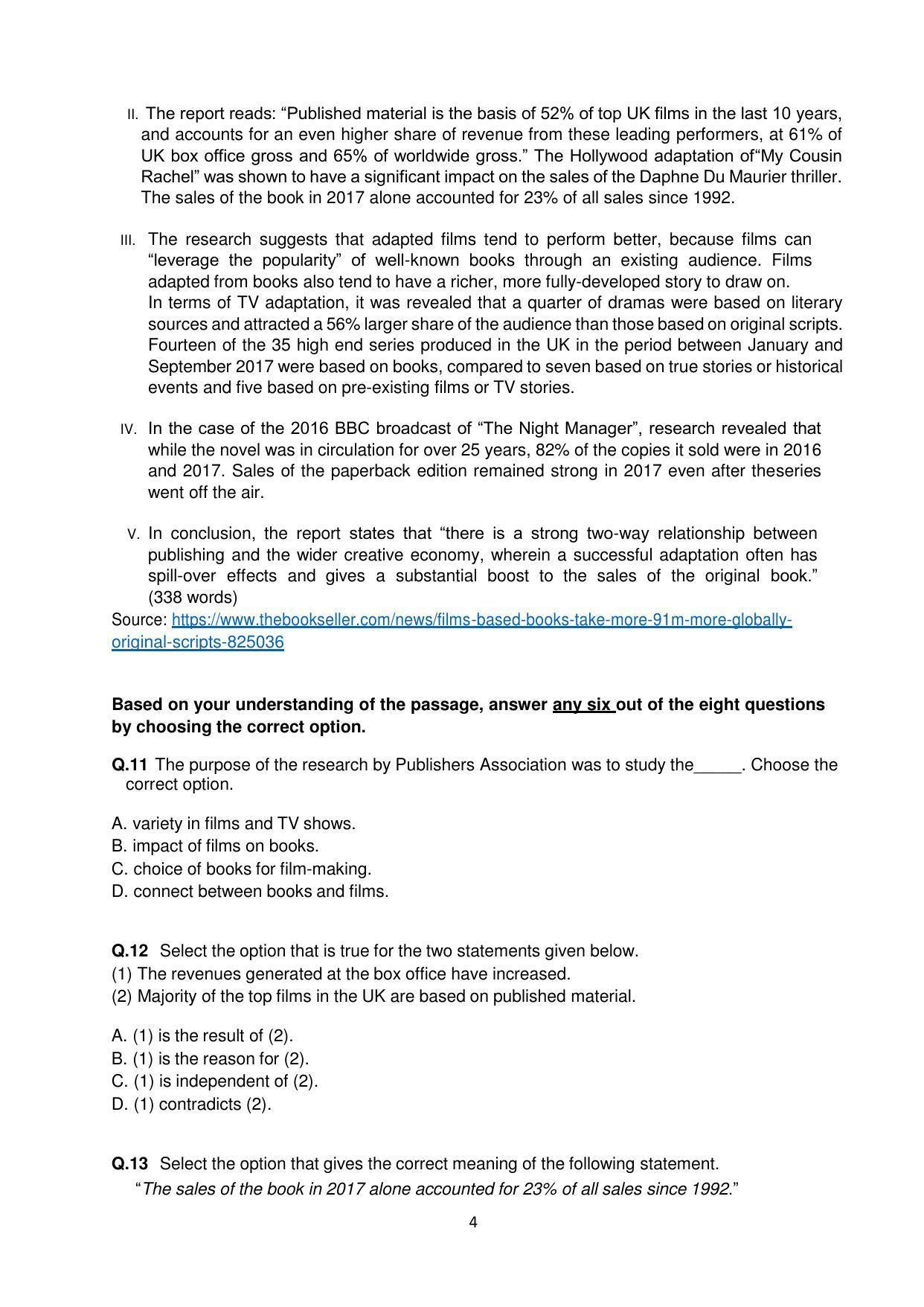 CBSE Class 10 English (Language & Literature) Sample Paper 2021-22 - Page 4
