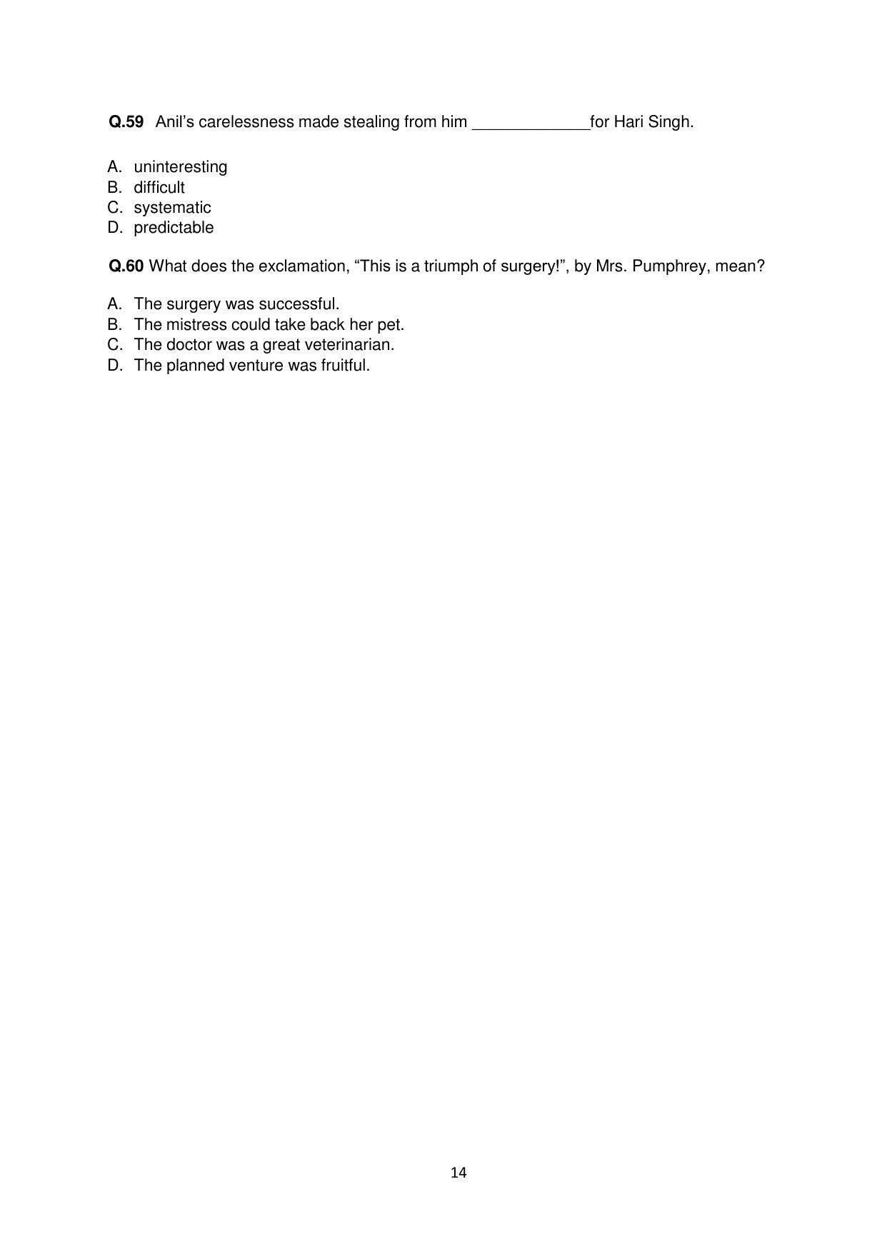 CBSE Class 10 English (Language & Literature) Sample Paper 2021-22 - Page 14
