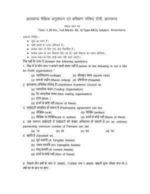 JAC Board 2023 Class 12th Commerce Model Paper