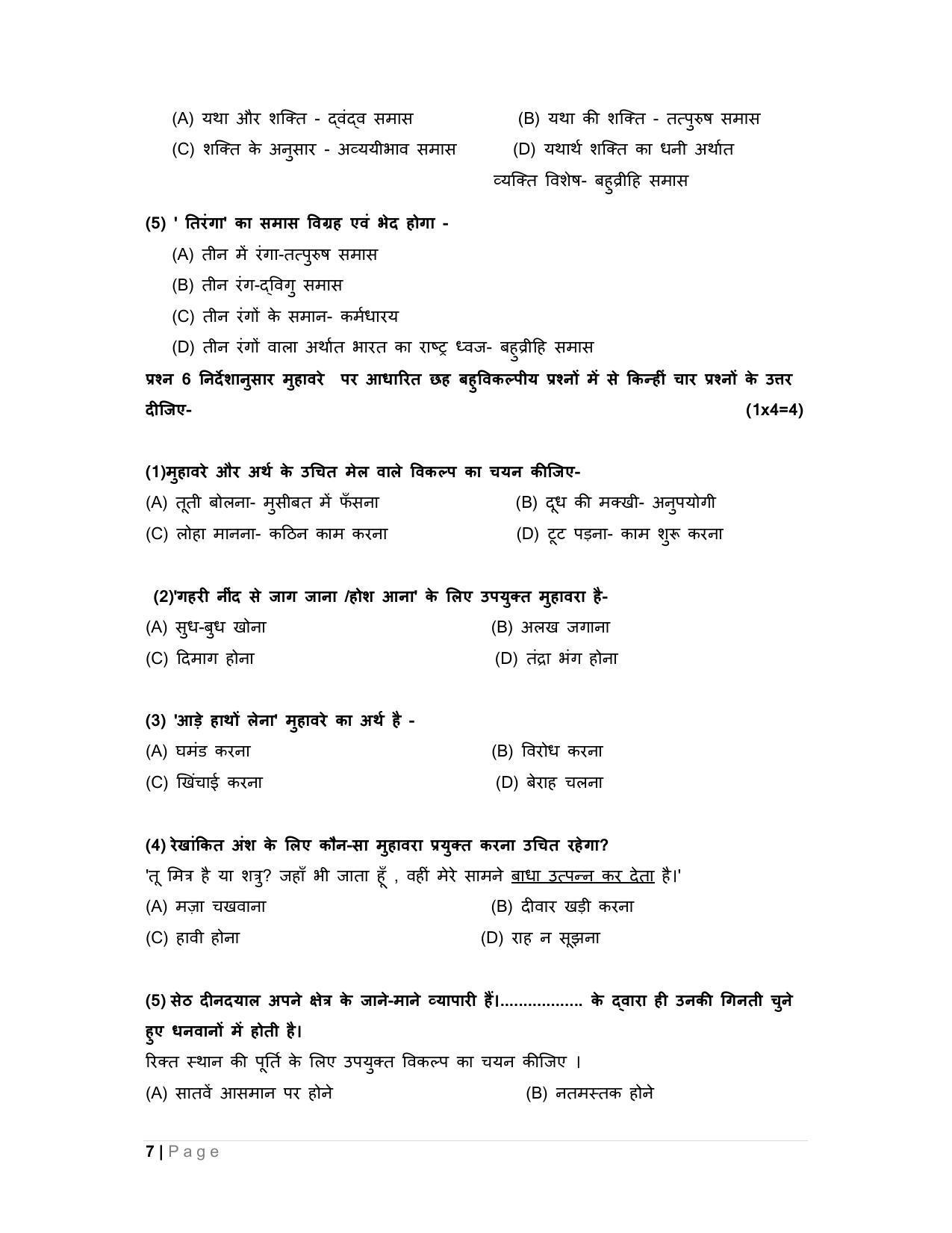 CBSE Class 10 Hindi B Sample Paper 2024 - Page 7