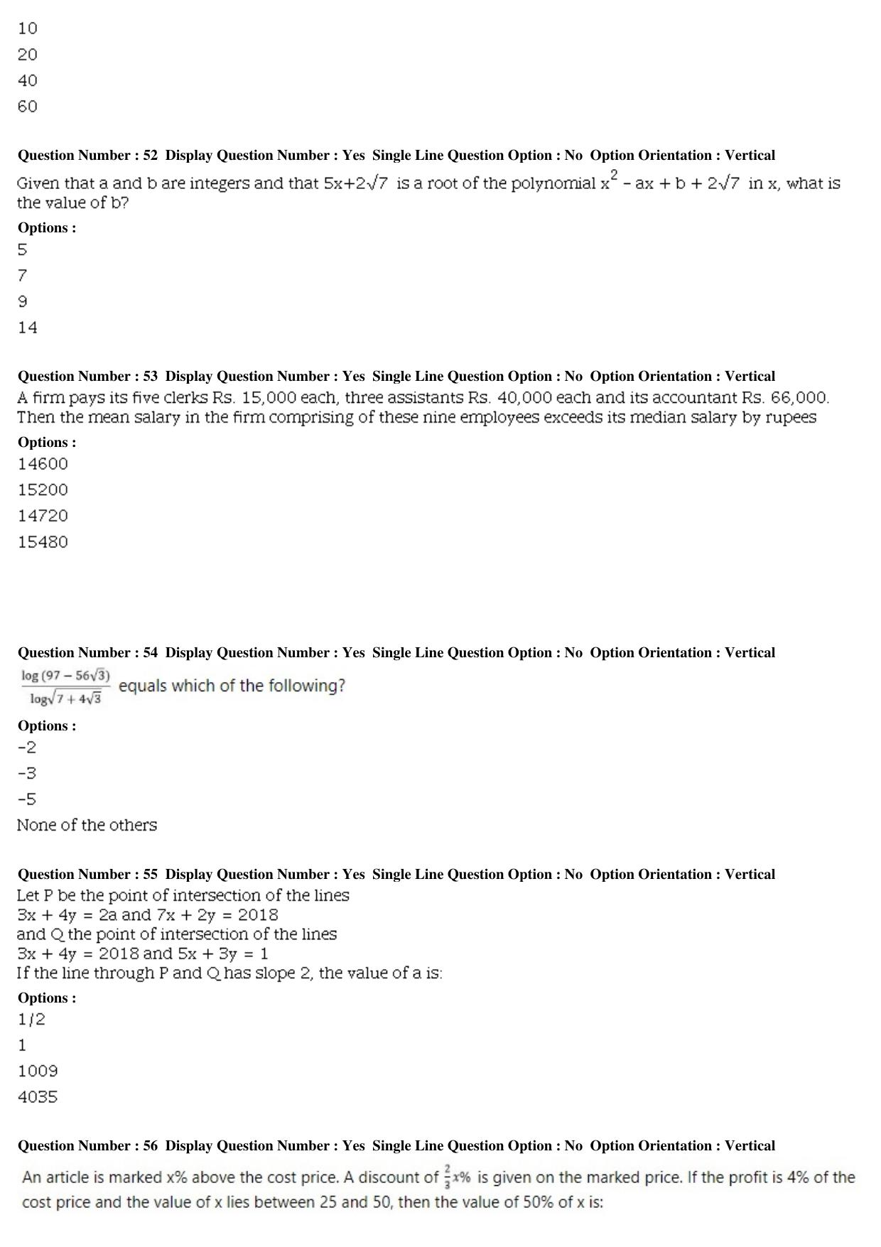 XAT 2019 Question Paper - Page 22