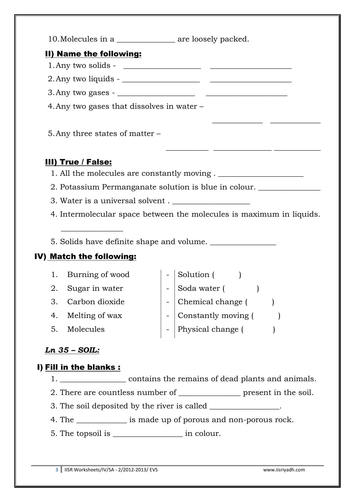 Worksheet for Class 4 Environmental Studies Stars and Planets Assignment - Page 3