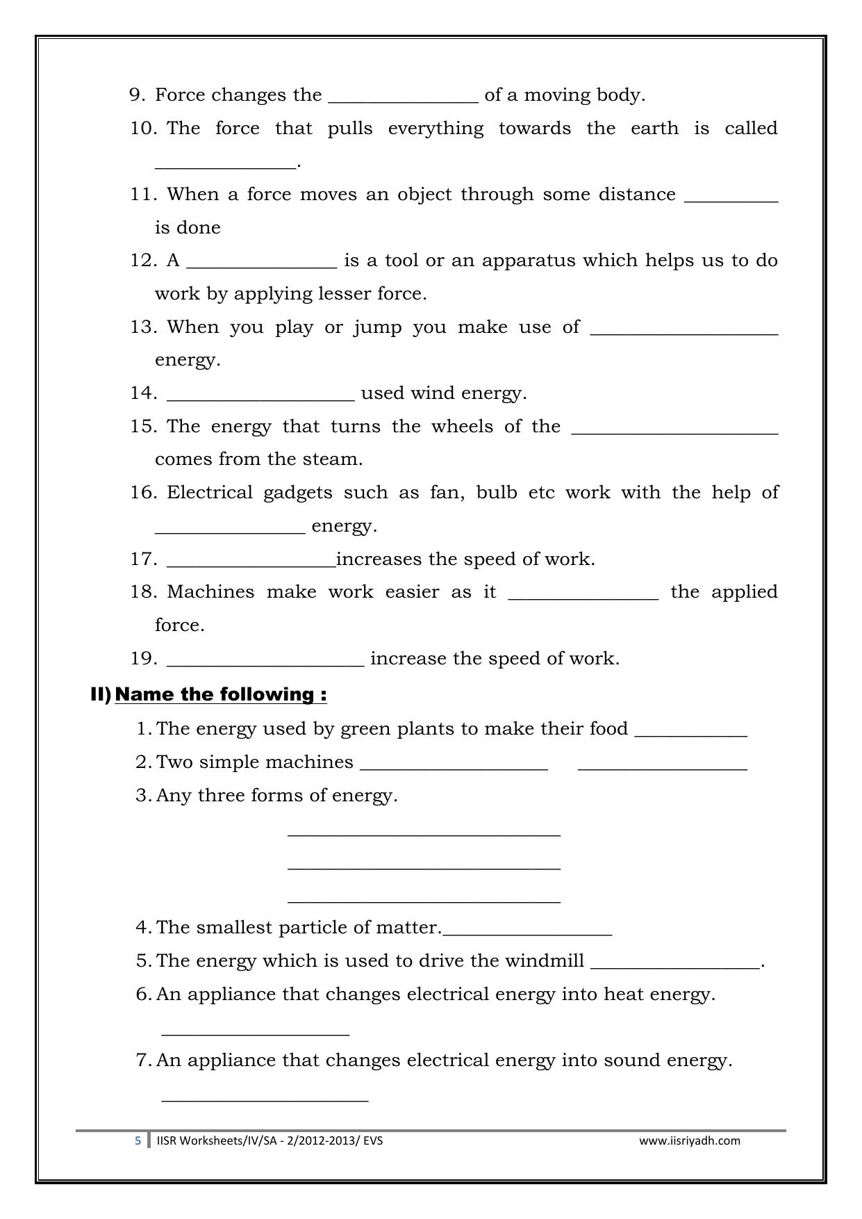 Worksheet for Class 4 Environmental Studies Stars and Planets Assignment - Page 5
