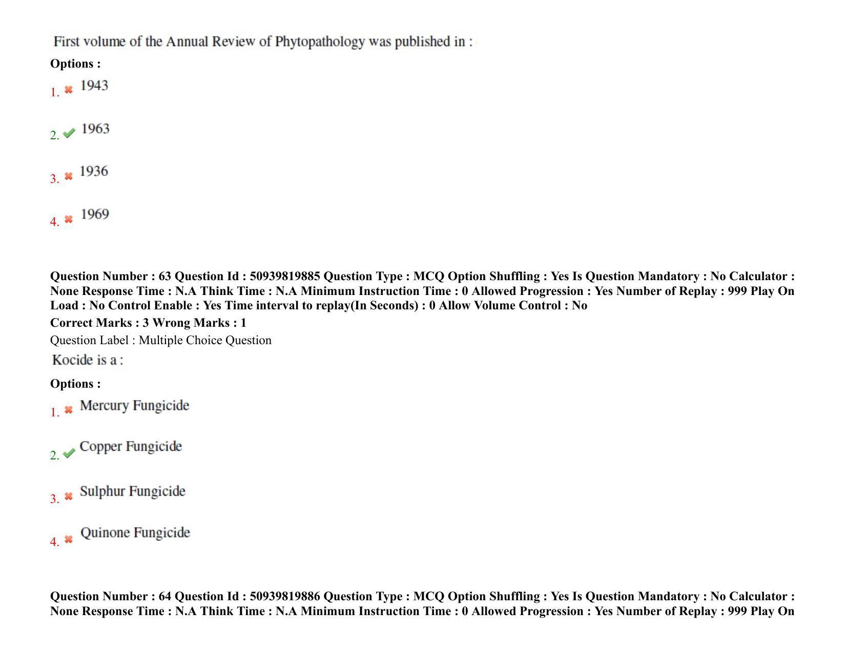 BHU RET Plant Pathology 2021 Question Paper - Page 49