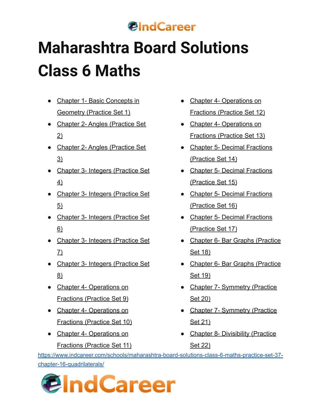 Maharashtra Board Solutions Class 6-Maths (Practice Set 37): Chapter 16- Quadrilaterals - Page 7