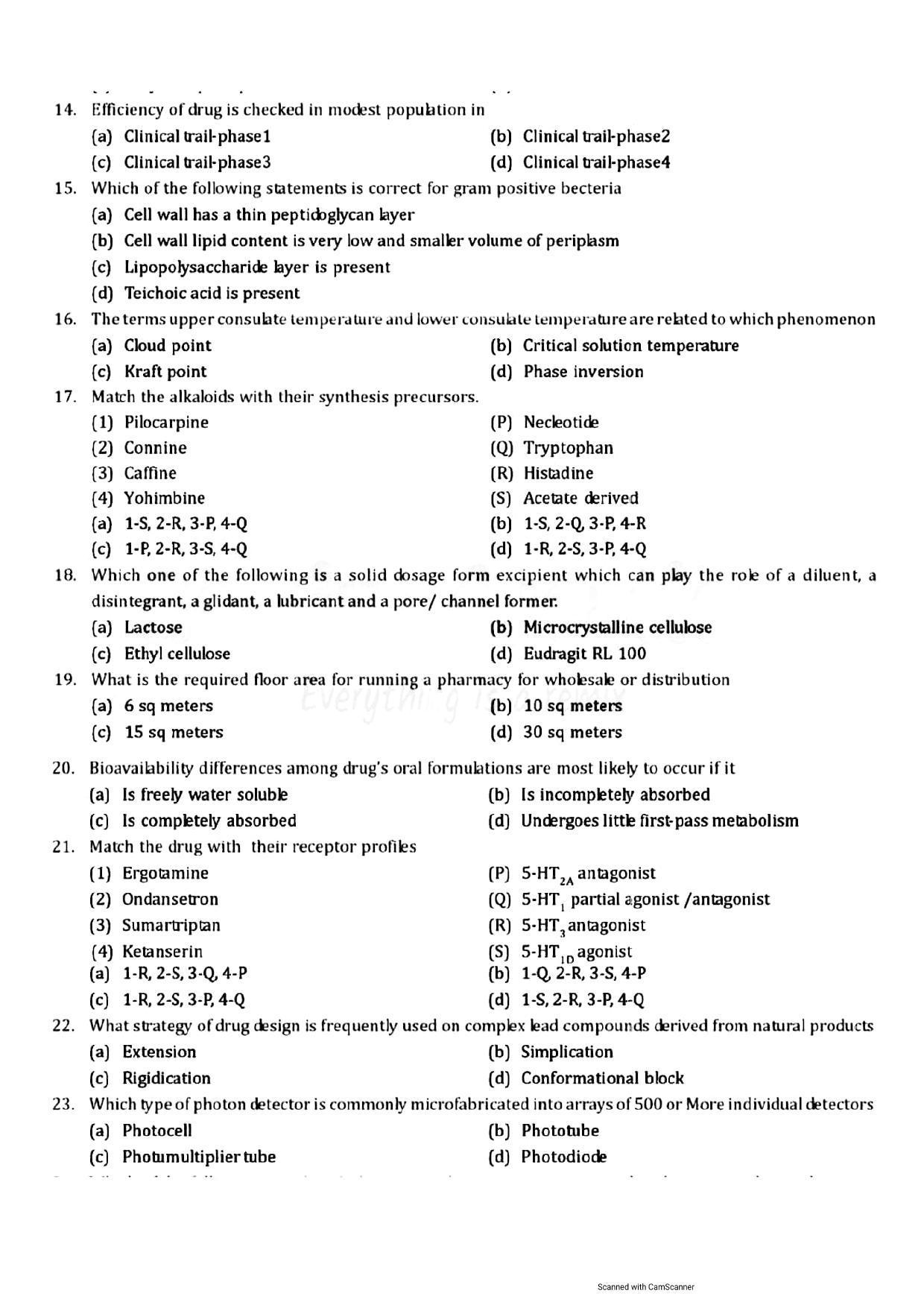 GPAT 2016 Question Papers with Answer Key - Page 2