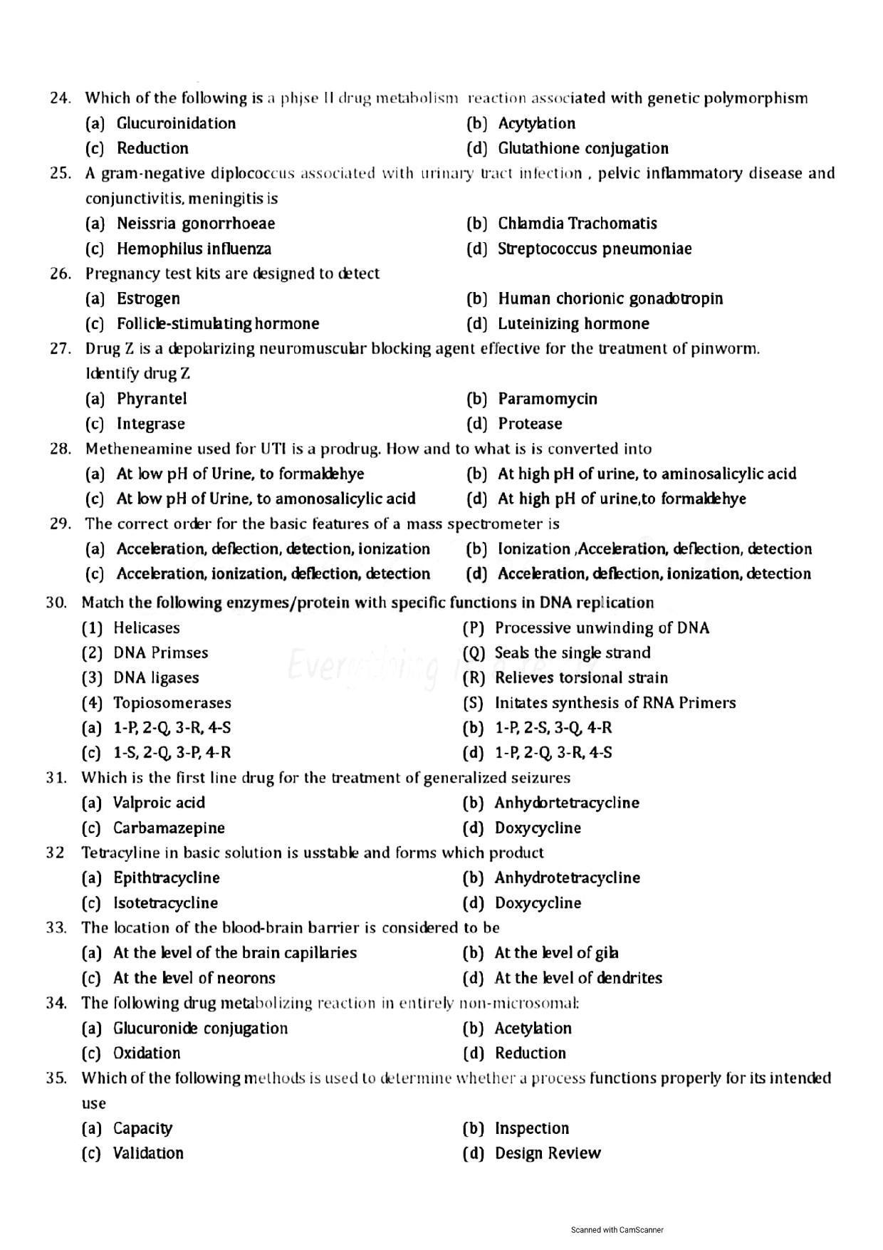 GPAT 2016 Question Papers with Answer Key - Page 3