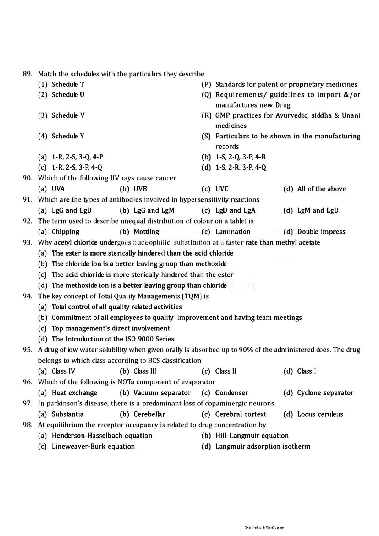 GPAT 2016 Question Papers with Answer Key - Page 9