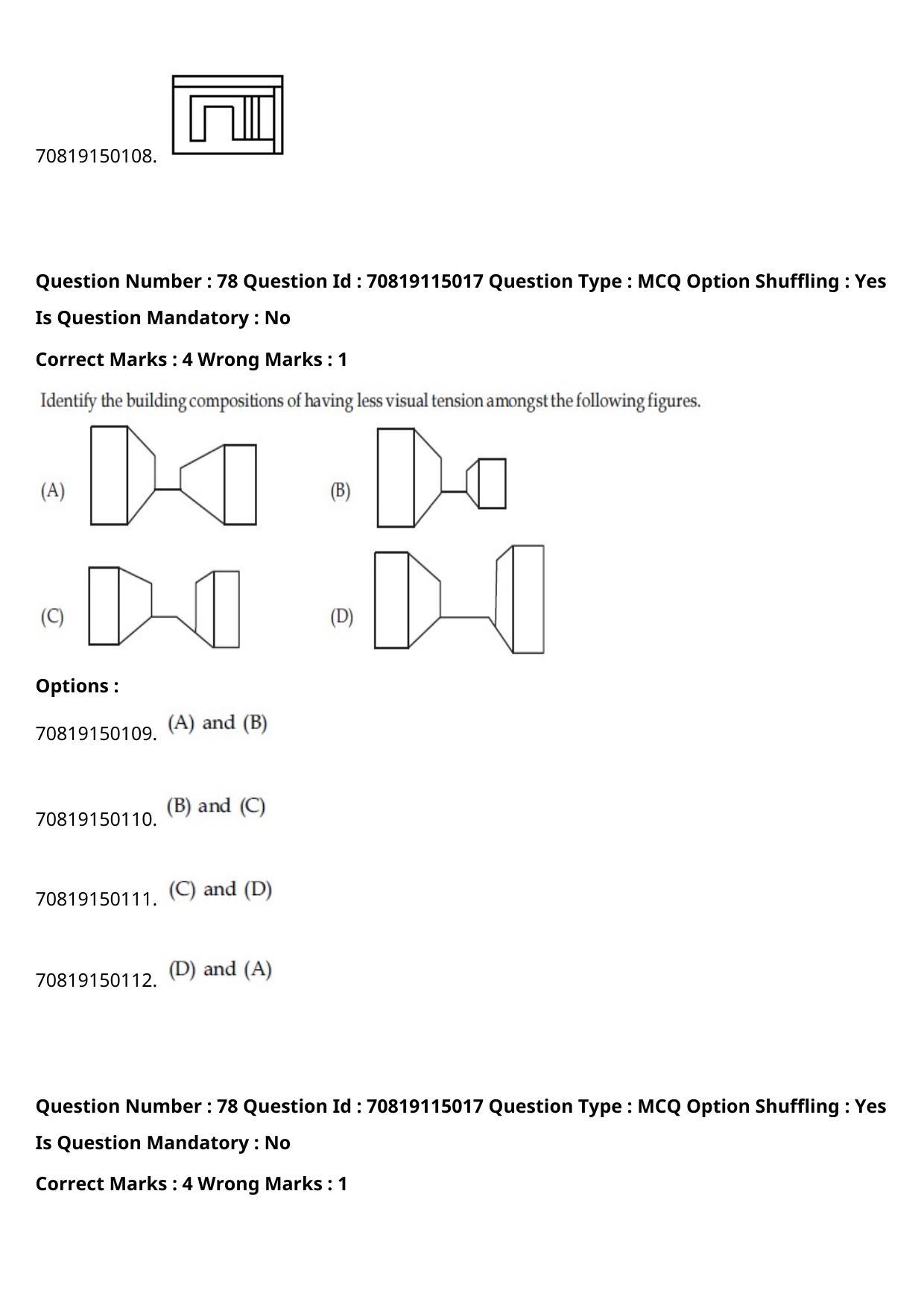 JEE Mains 2021: B Arch & B Planning Marathi (Shift 2) 23-02-2021 Question Paper - Page 107