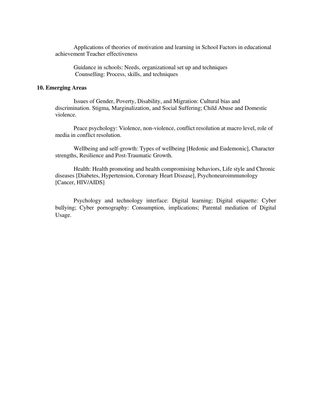 AP RCET Psychology Syllabus - Page 5