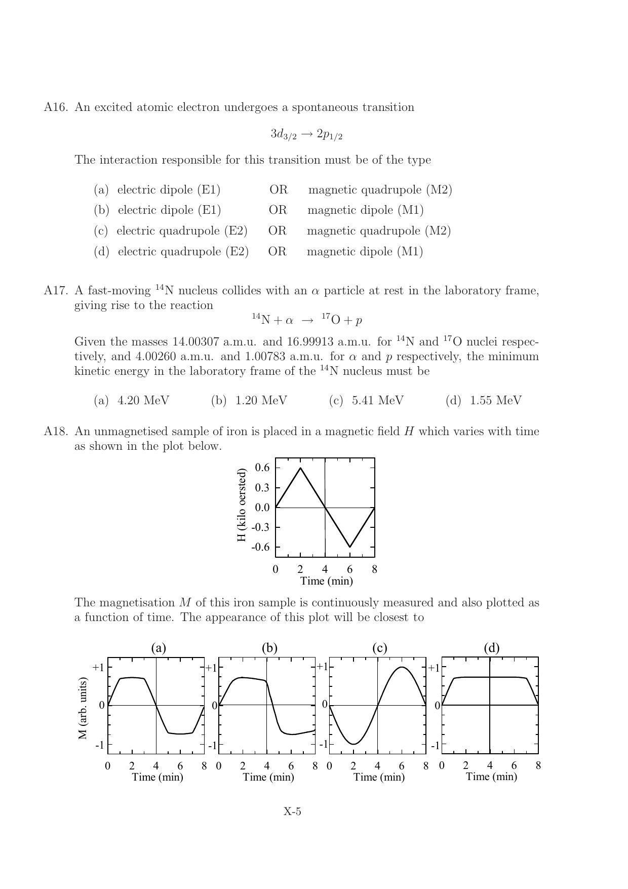 TIFR GS 2011 Physics Question Paper - Page 8