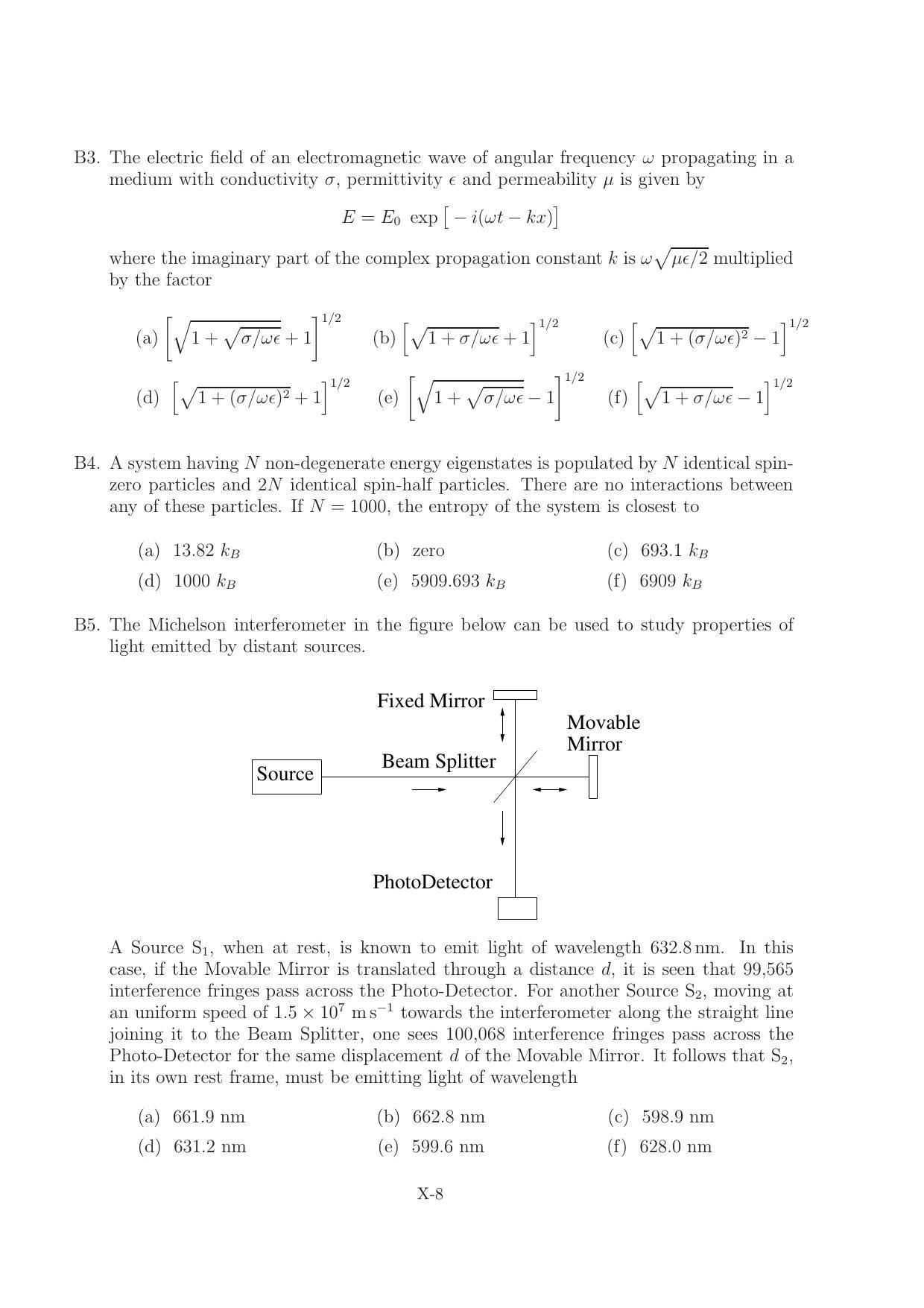 TIFR GS 2011 Physics Question Paper - Page 11