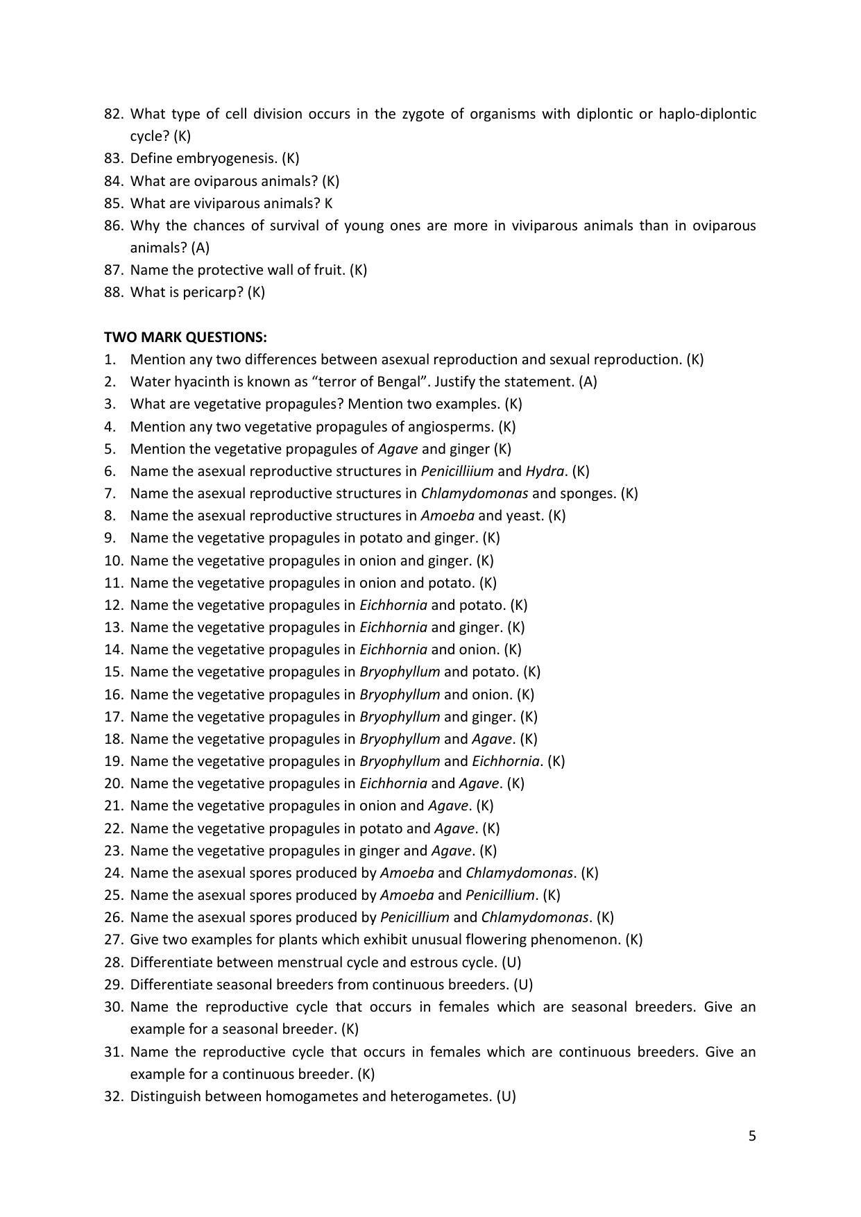 Karnataka 2nd PUC Question Bank for Biology - Page 5