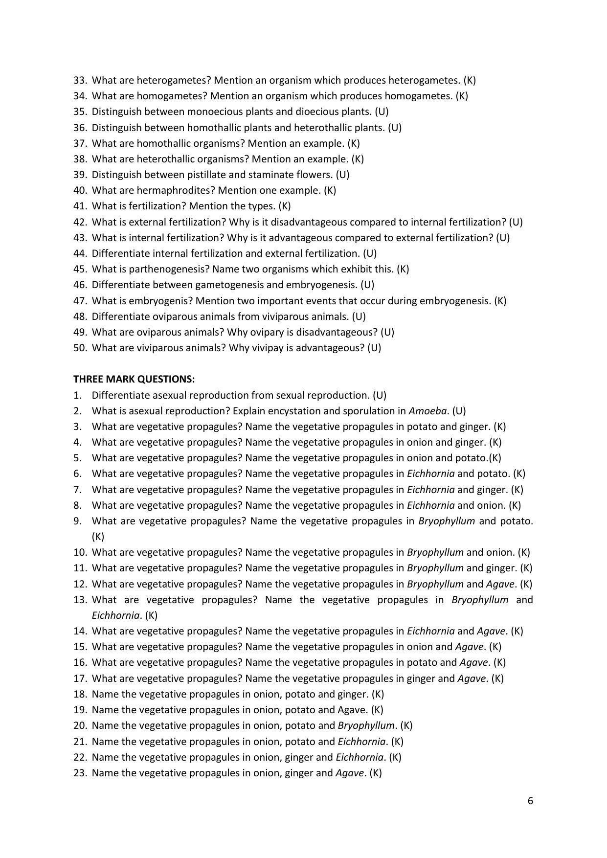 Karnataka 2nd PUC Question Bank for Biology - Page 6